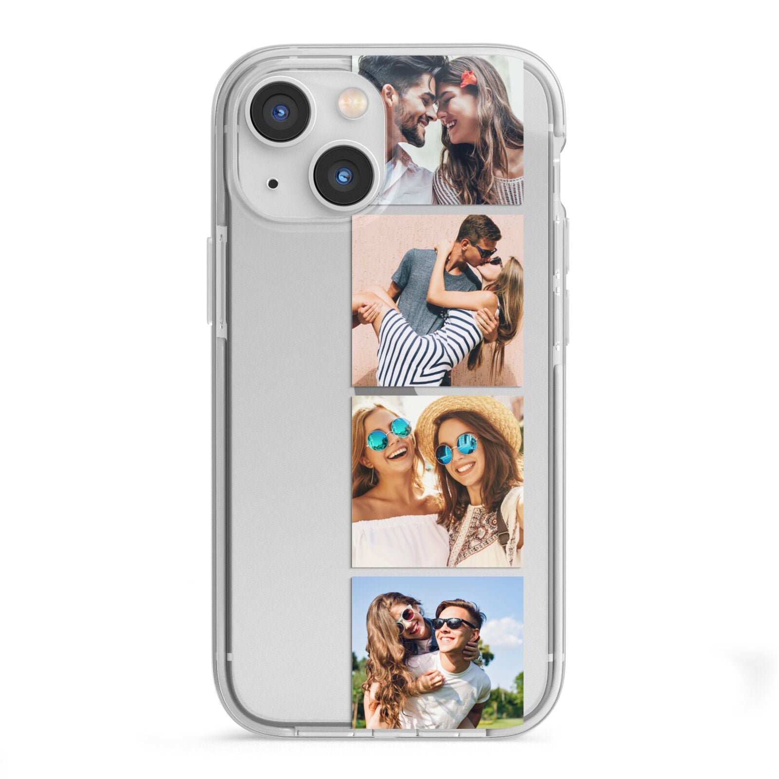 Photo Strip Montage Upload iPhone 13 Mini TPU Impact Case with White Edges