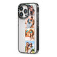 Photo Strip Montage Upload iPhone 13 Pro Black Impact Case Side Angle on Silver phone