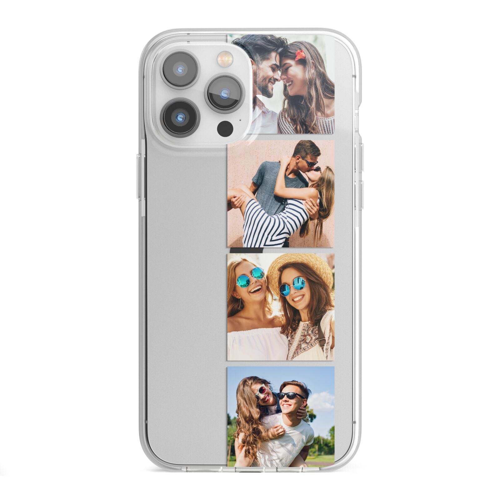 Photo Strip Montage Upload iPhone 13 Pro Max TPU Impact Case with White Edges