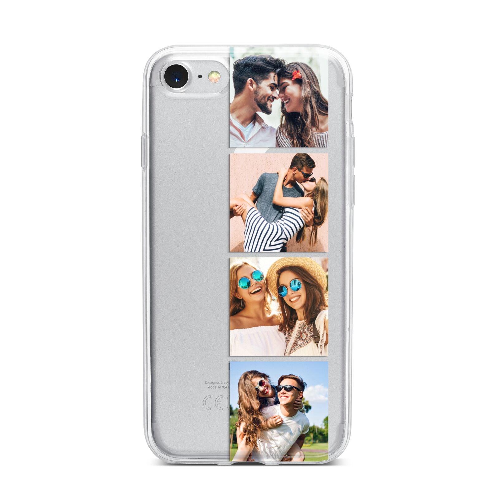 Photo Strip Montage Upload iPhone 7 Bumper Case on Silver iPhone