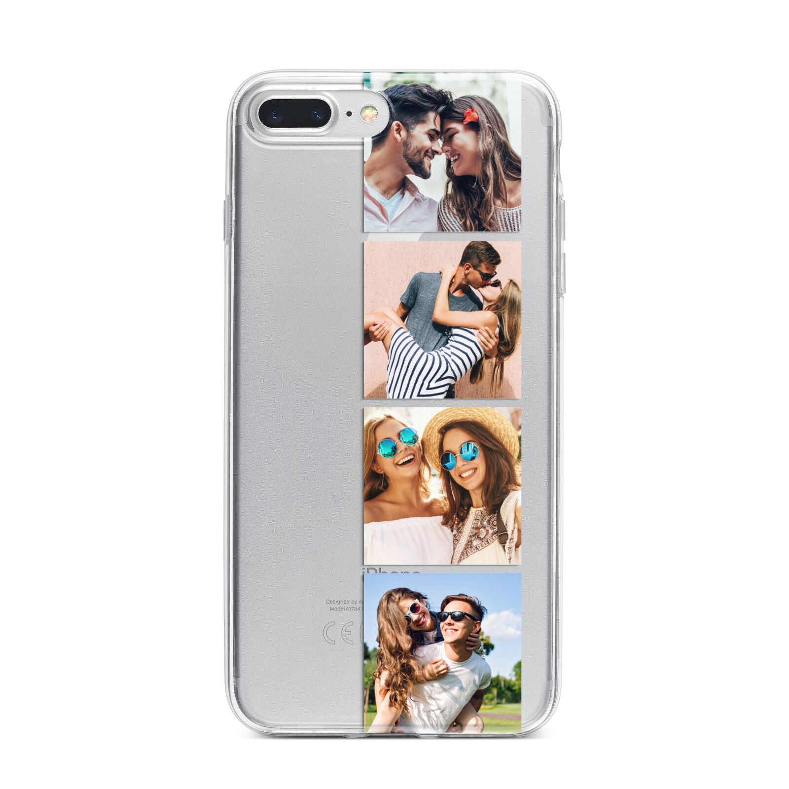 Photo Strip Montage Upload iPhone 7 Plus Bumper Case on Silver iPhone