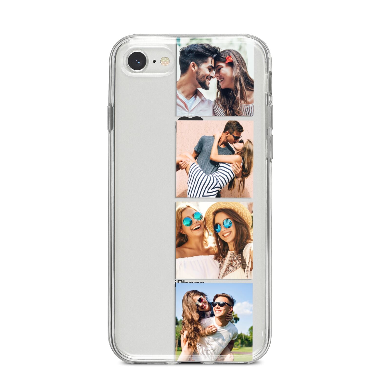 Photo Strip Montage Upload iPhone 8 Bumper Case on Silver iPhone