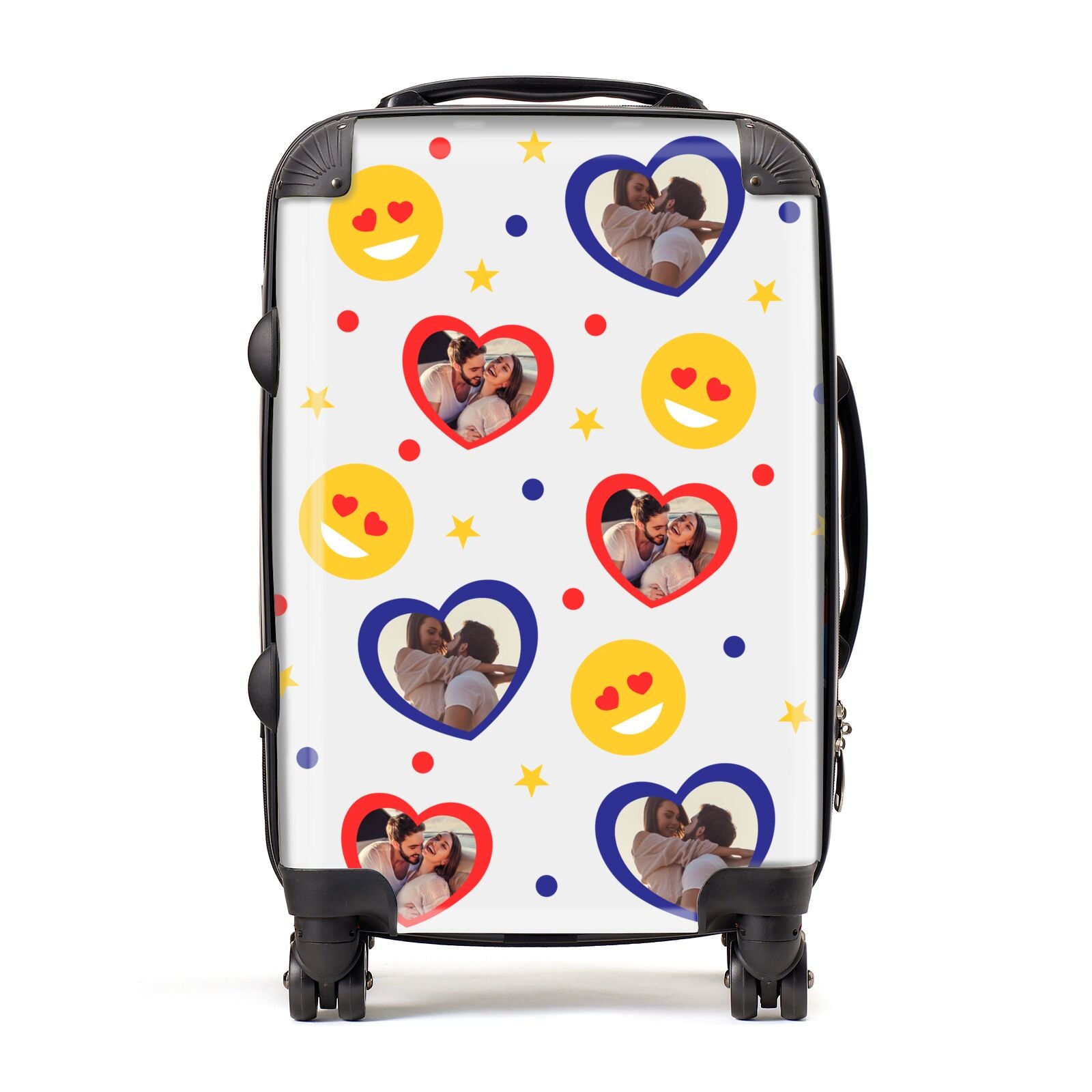 Photo Upload Hearts Faces Suitcase