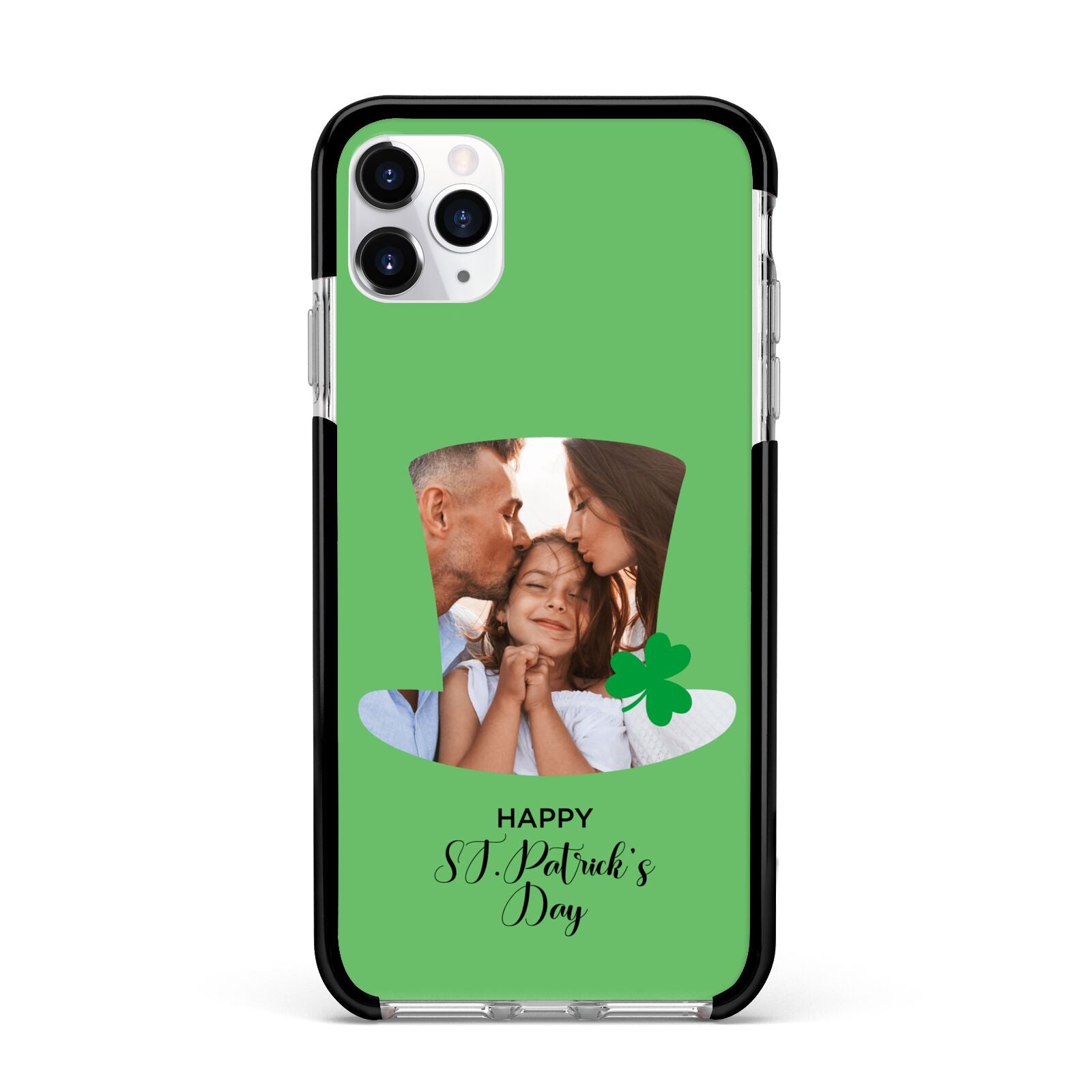 Photo Upload Leprechaun Hat Apple iPhone 11 Pro Max in Silver with Black Impact Case
