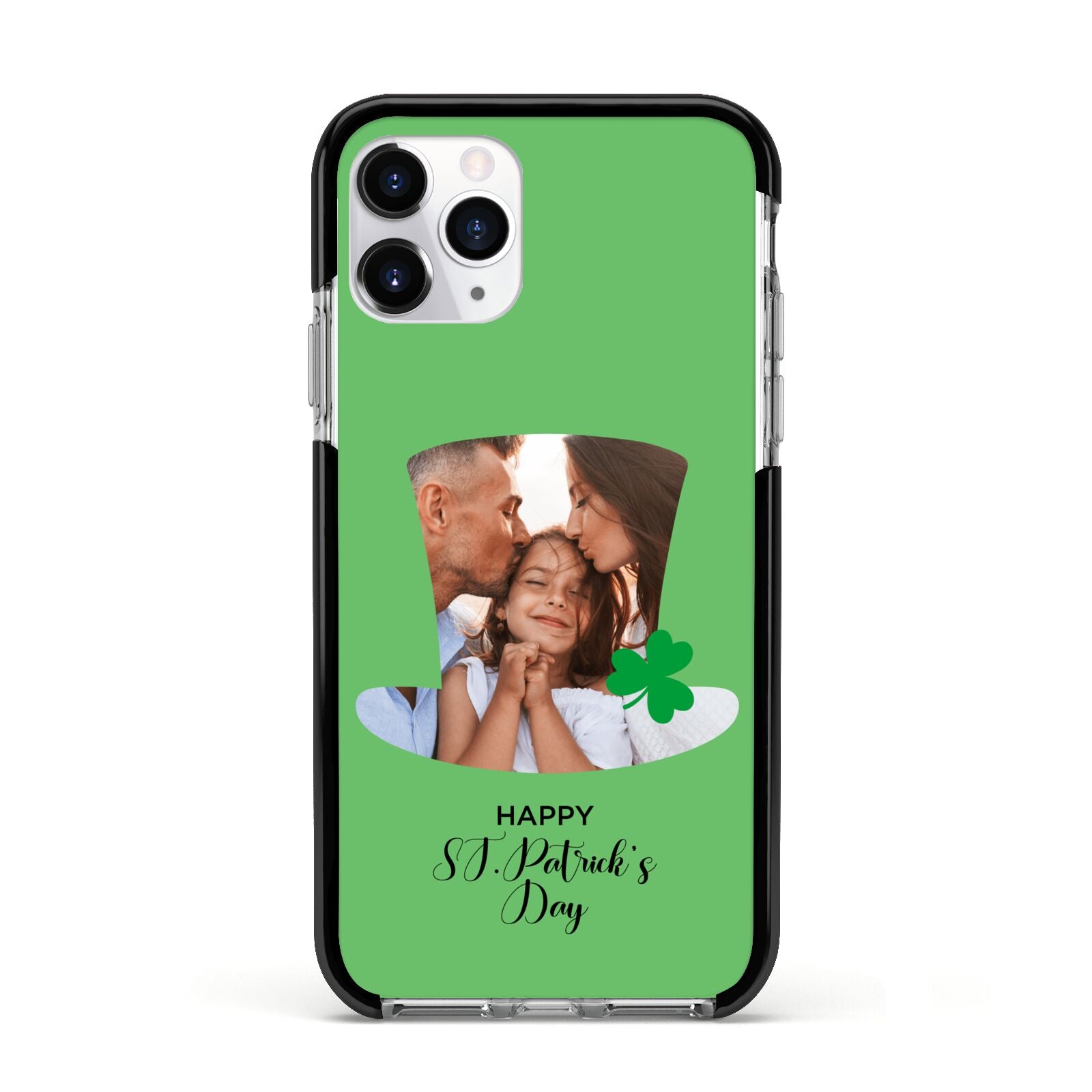 Photo Upload Leprechaun Hat Apple iPhone 11 Pro in Silver with Black Impact Case