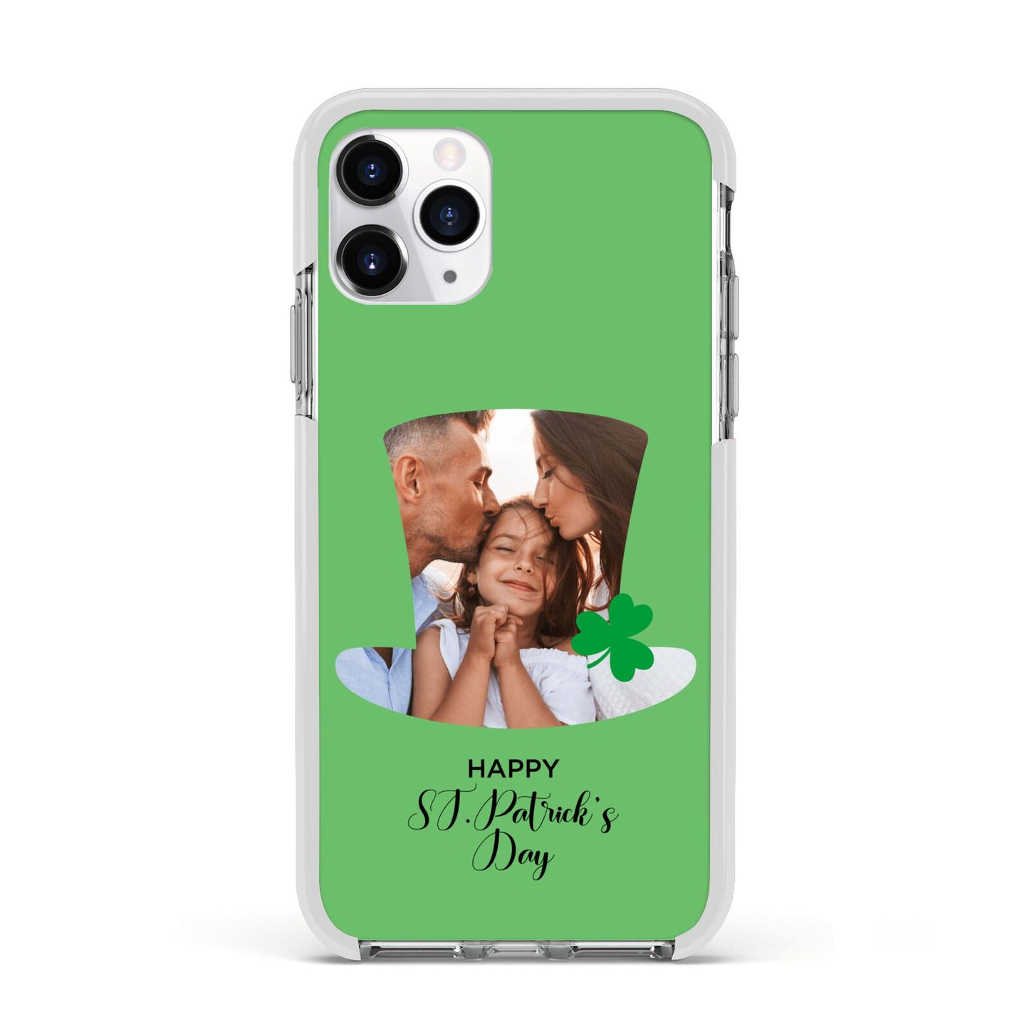 Photo Upload Leprechaun Hat Apple iPhone 11 Pro in Silver with White Impact Case