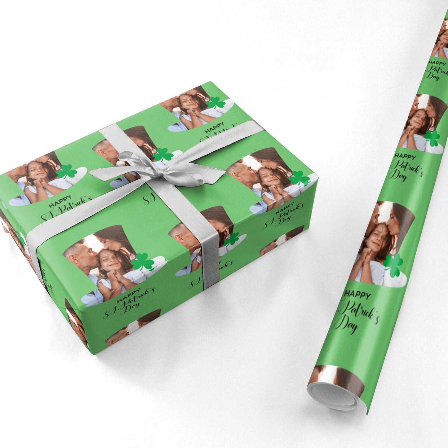 Photo Upload Leprechaun Hat Personalised Wrapping Paper