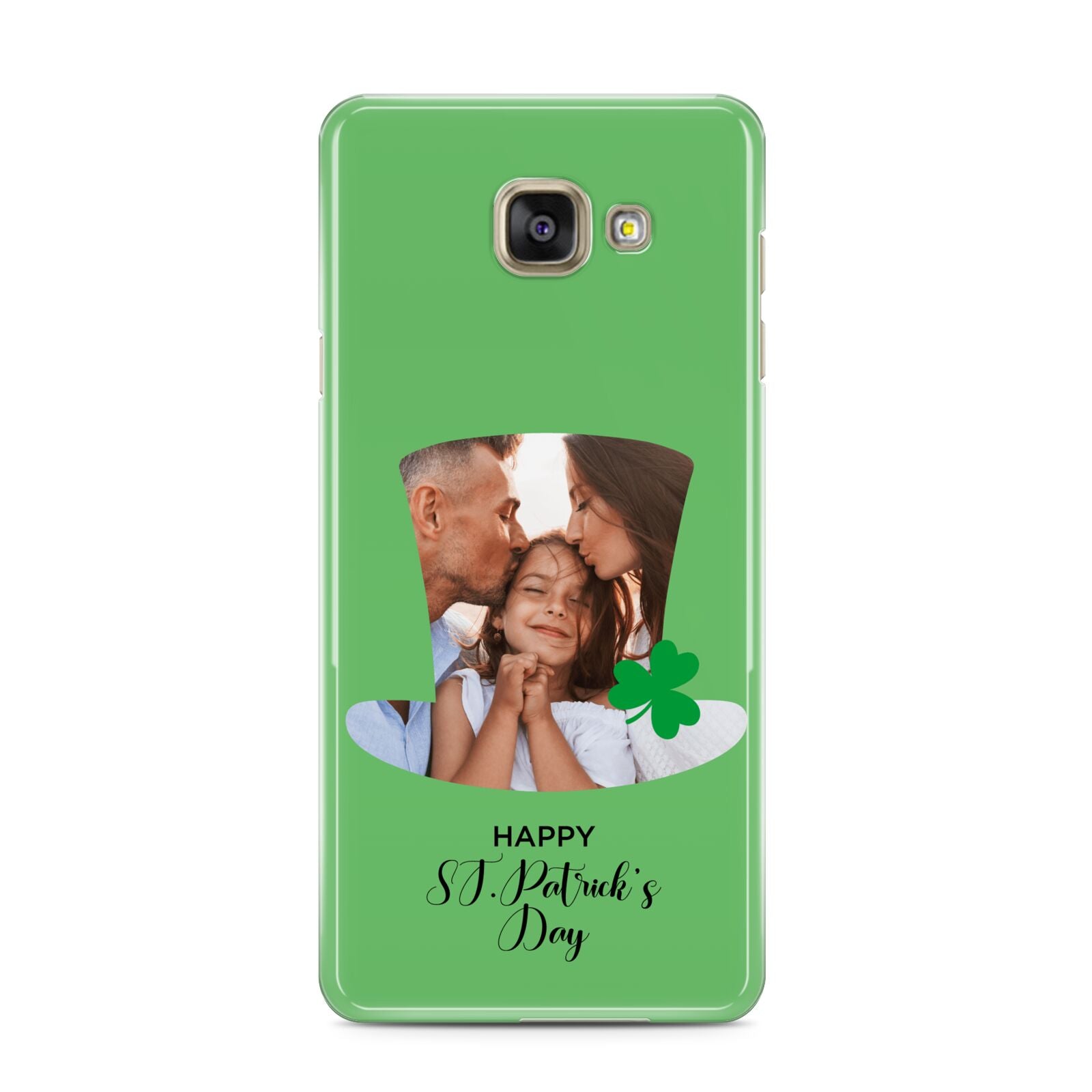 Photo Upload Leprechaun Hat Samsung Galaxy A3 2016 Case on gold phone