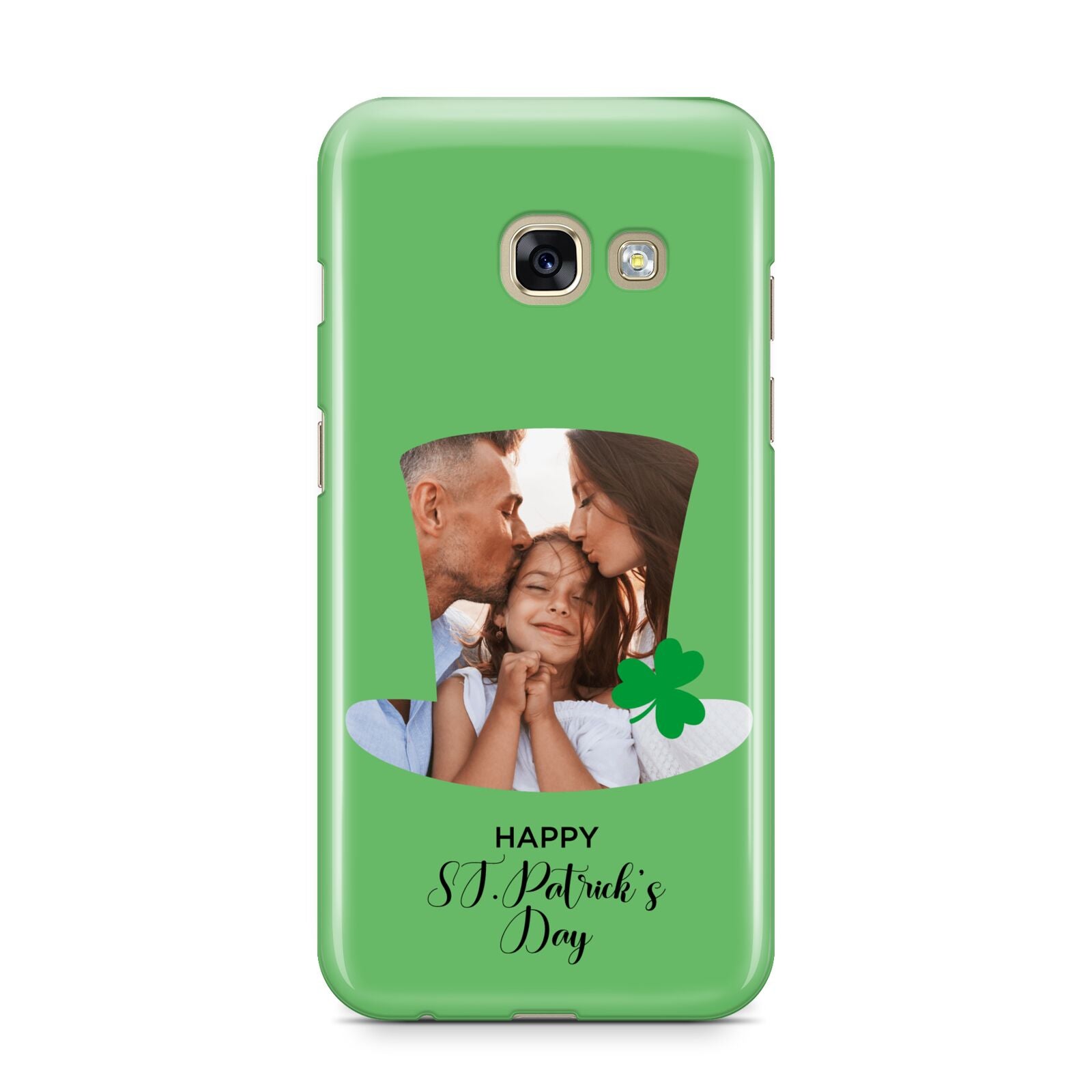 Photo Upload Leprechaun Hat Samsung Galaxy A3 2017 Case on gold phone