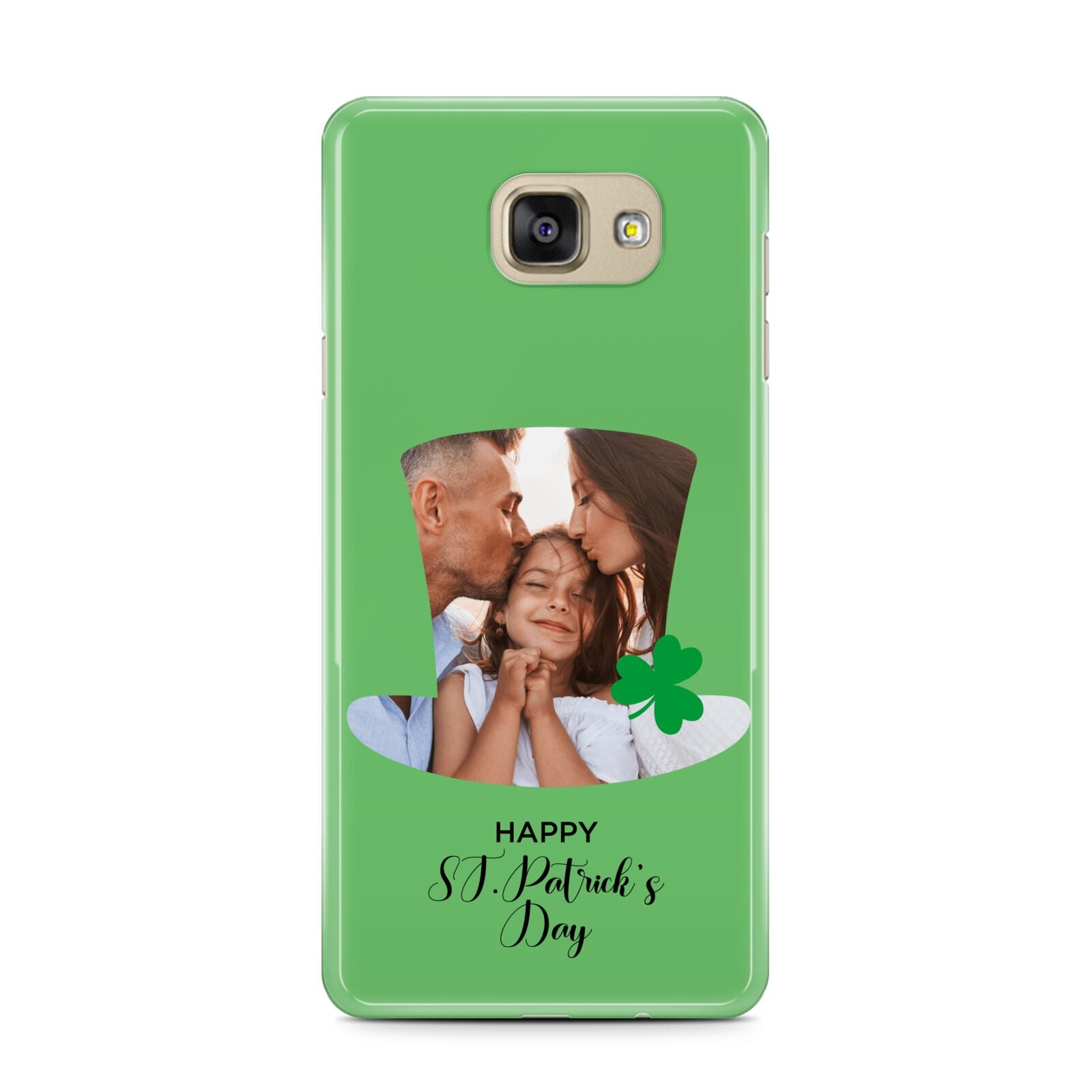 Photo Upload Leprechaun Hat Samsung Galaxy A7 2016 Case on gold phone
