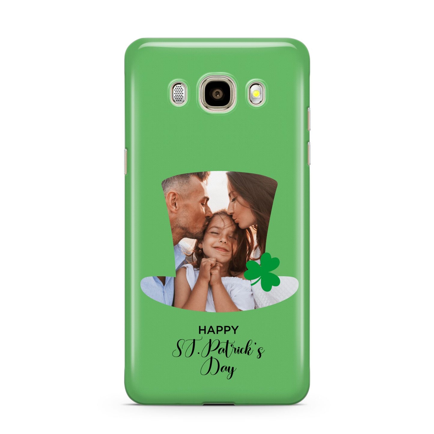 Photo Upload Leprechaun Hat Samsung Galaxy J7 2016 Case on gold phone