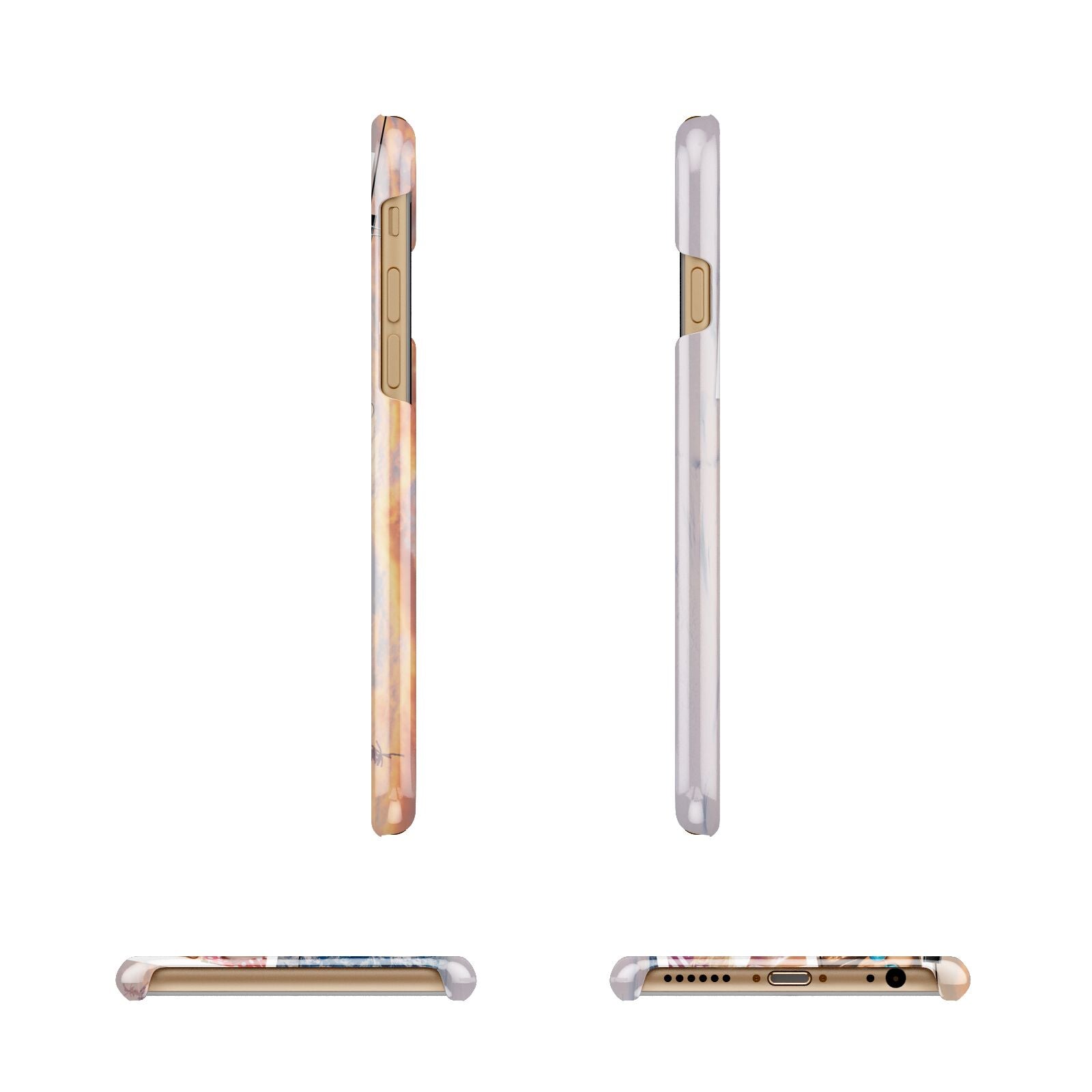 Photo Upload Montage Apple iPhone 6 3D Wrap Snap Case Angled Images