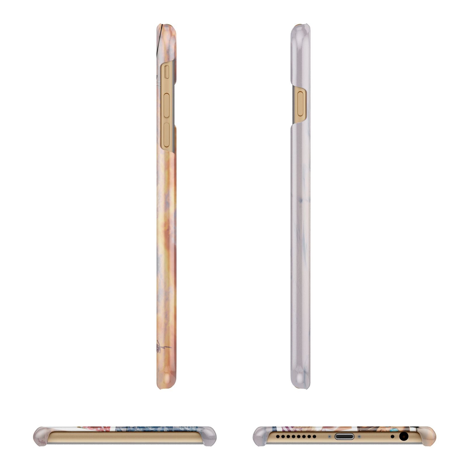 Photo Upload Montage Apple iPhone 6 Plus 3D Wrap Snap Case Angled Images