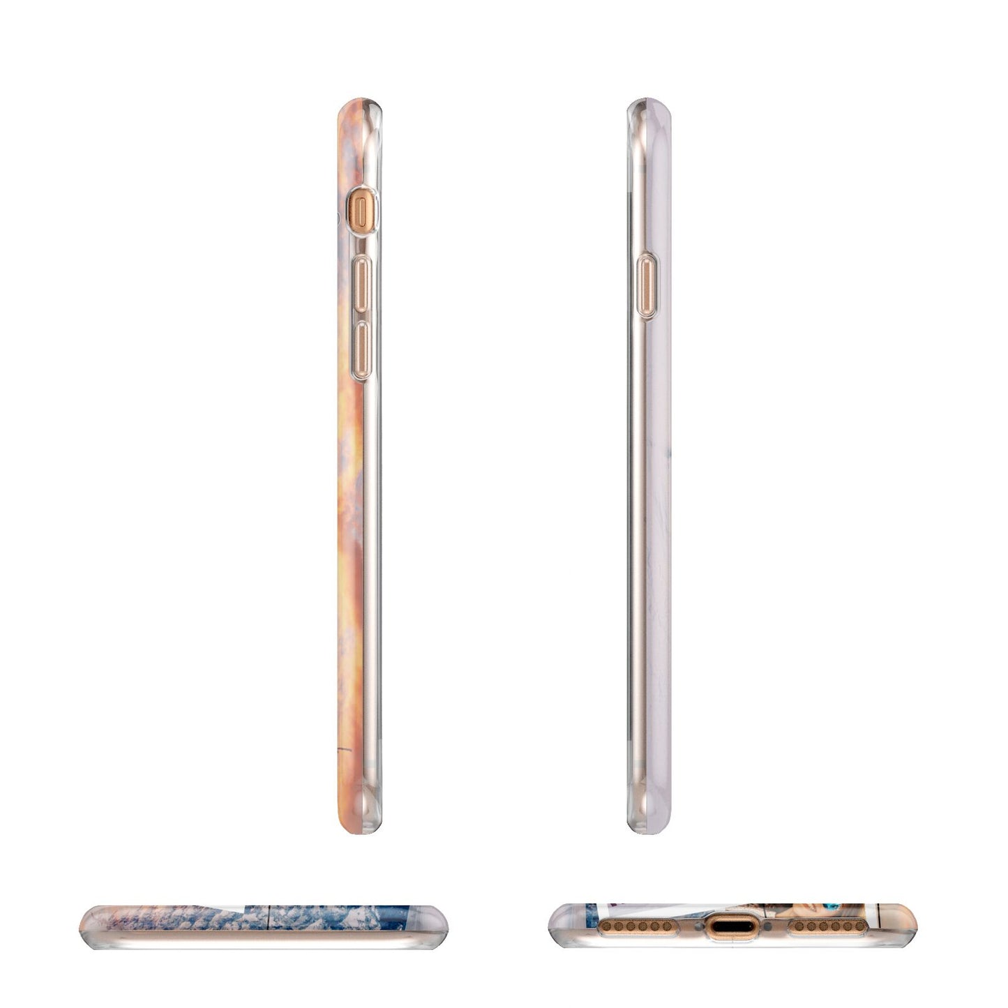 Photo Upload Montage Apple iPhone 7 8 3D Wrap Tough Case Alternative Image Angles