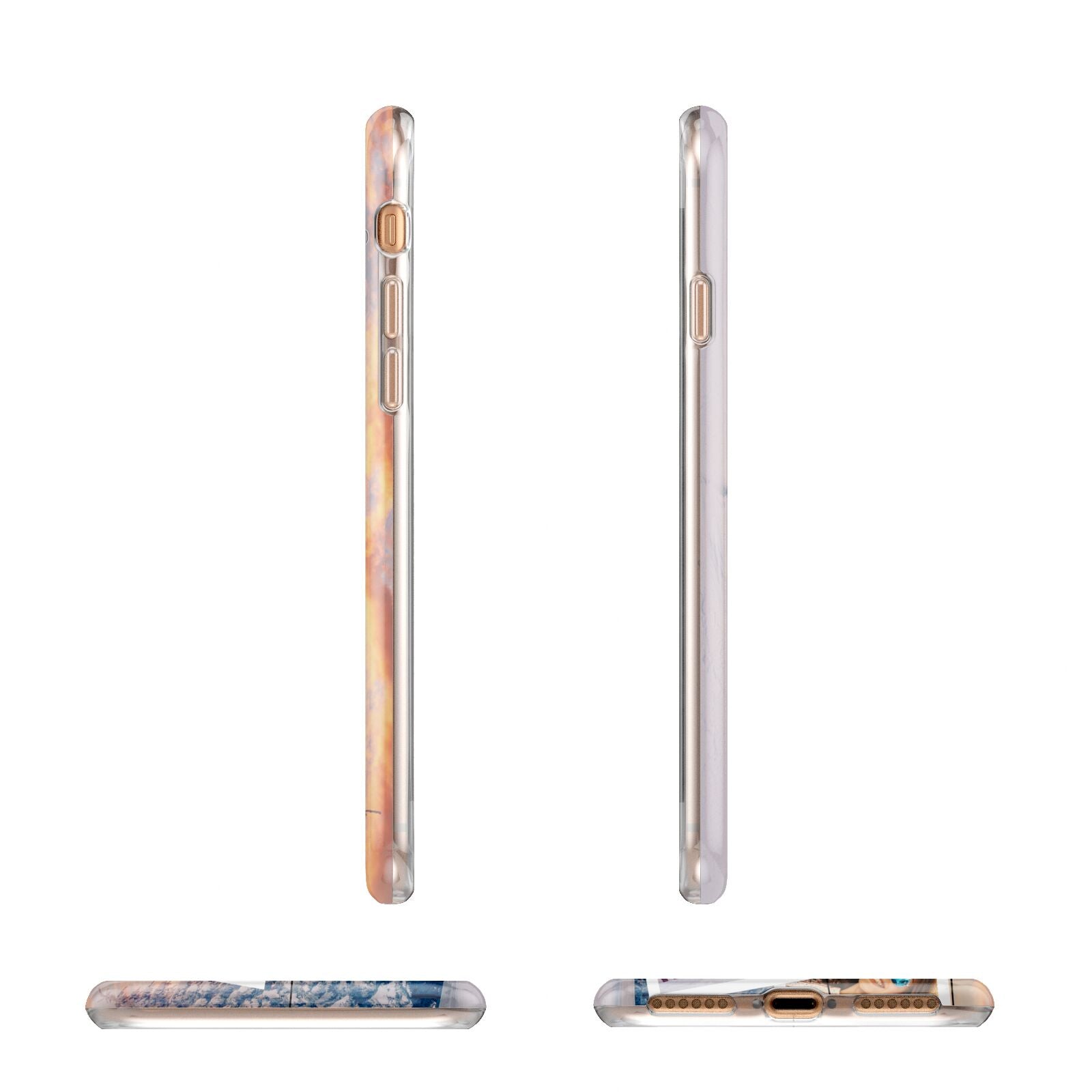 Photo Upload Montage Apple iPhone 7 8 3D Wrap Tough Case Alternative Image Angles