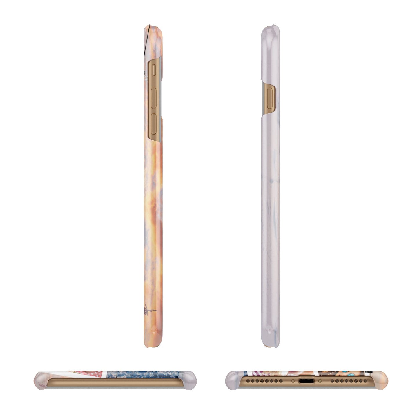 Photo Upload Montage Apple iPhone 7 Plus 3D Wrap Snap Case Angled Images