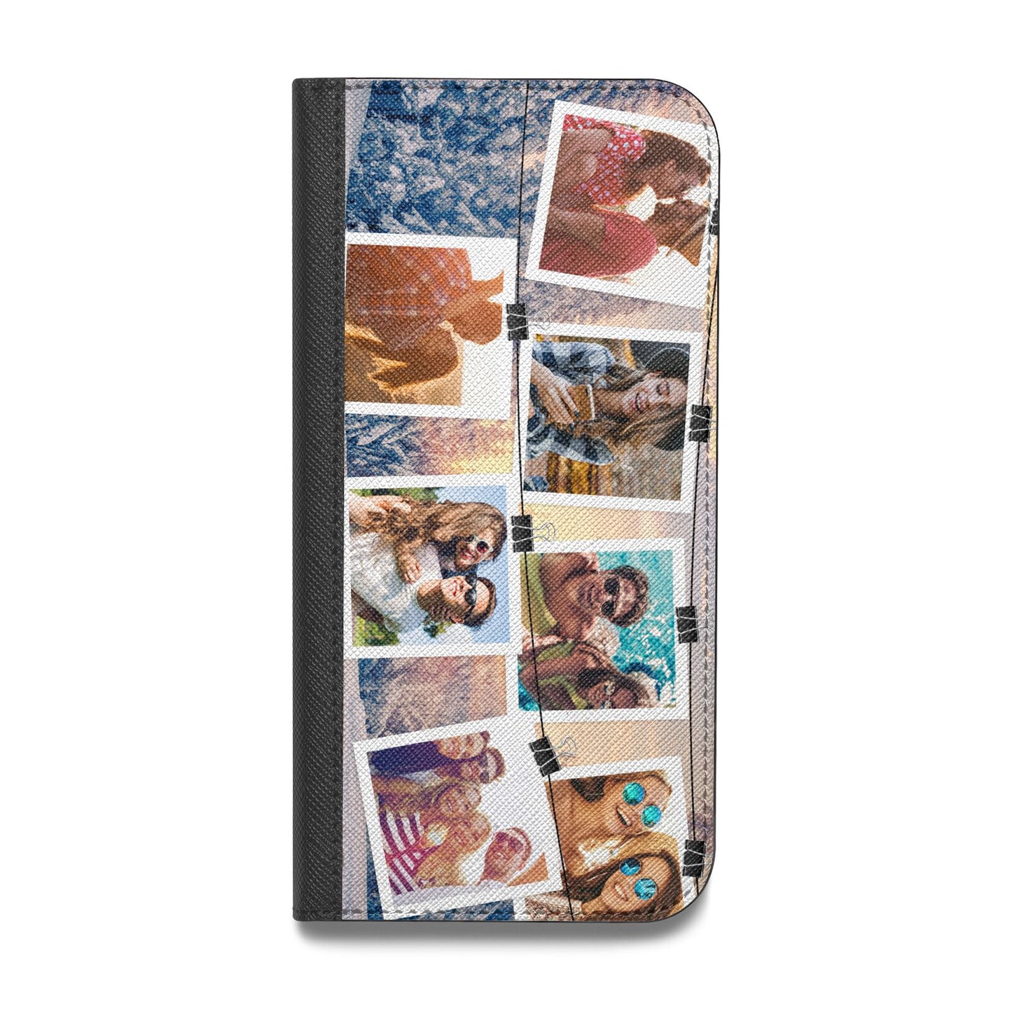Photo Upload Montage Vegan Leather Flip iPhone Case
