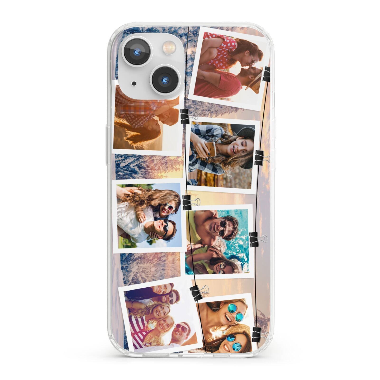 Photo Upload Montage iPhone 13 Clear Bumper Case