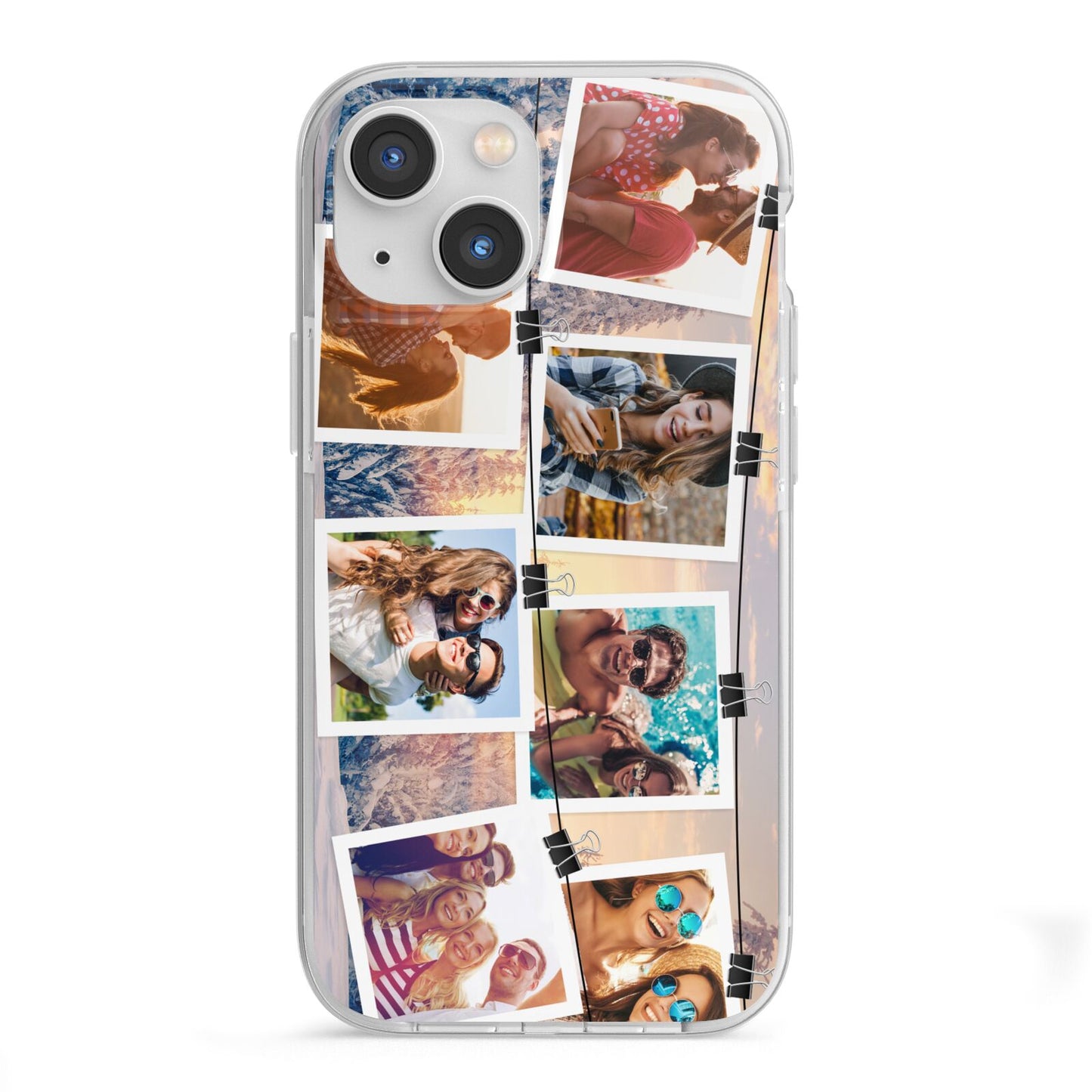 Photo Upload Montage iPhone 13 Mini TPU Impact Case with White Edges