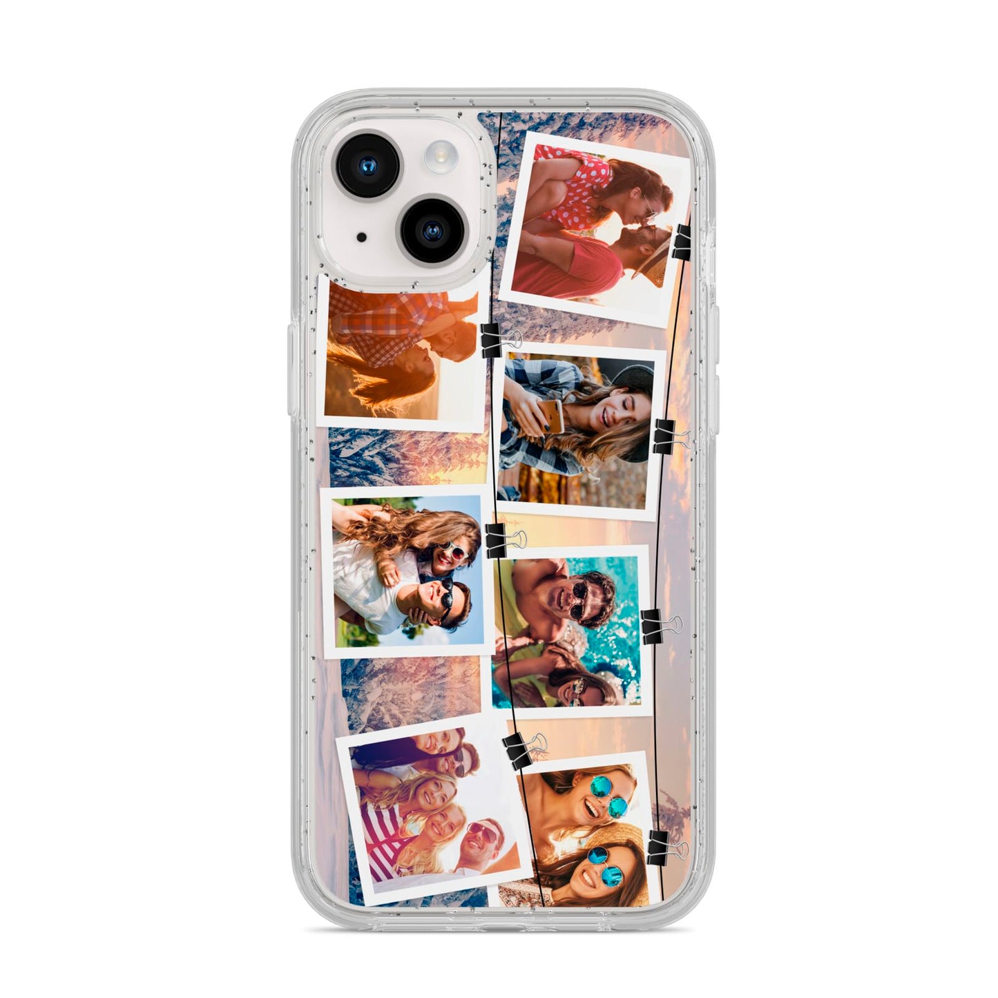 Photo Upload Montage iPhone 14 Plus Glitter Tough Case Starlight