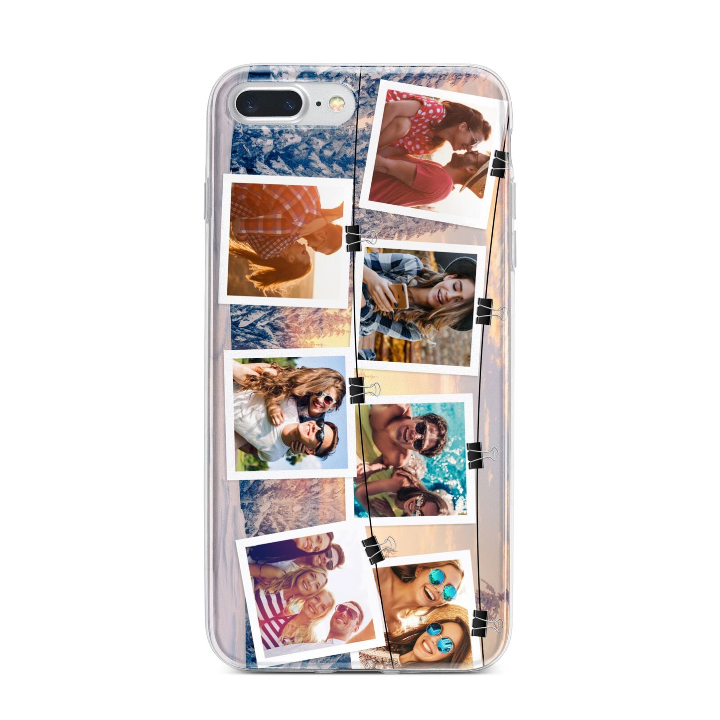 Photo Upload Montage iPhone 7 Plus Bumper Case on Silver iPhone