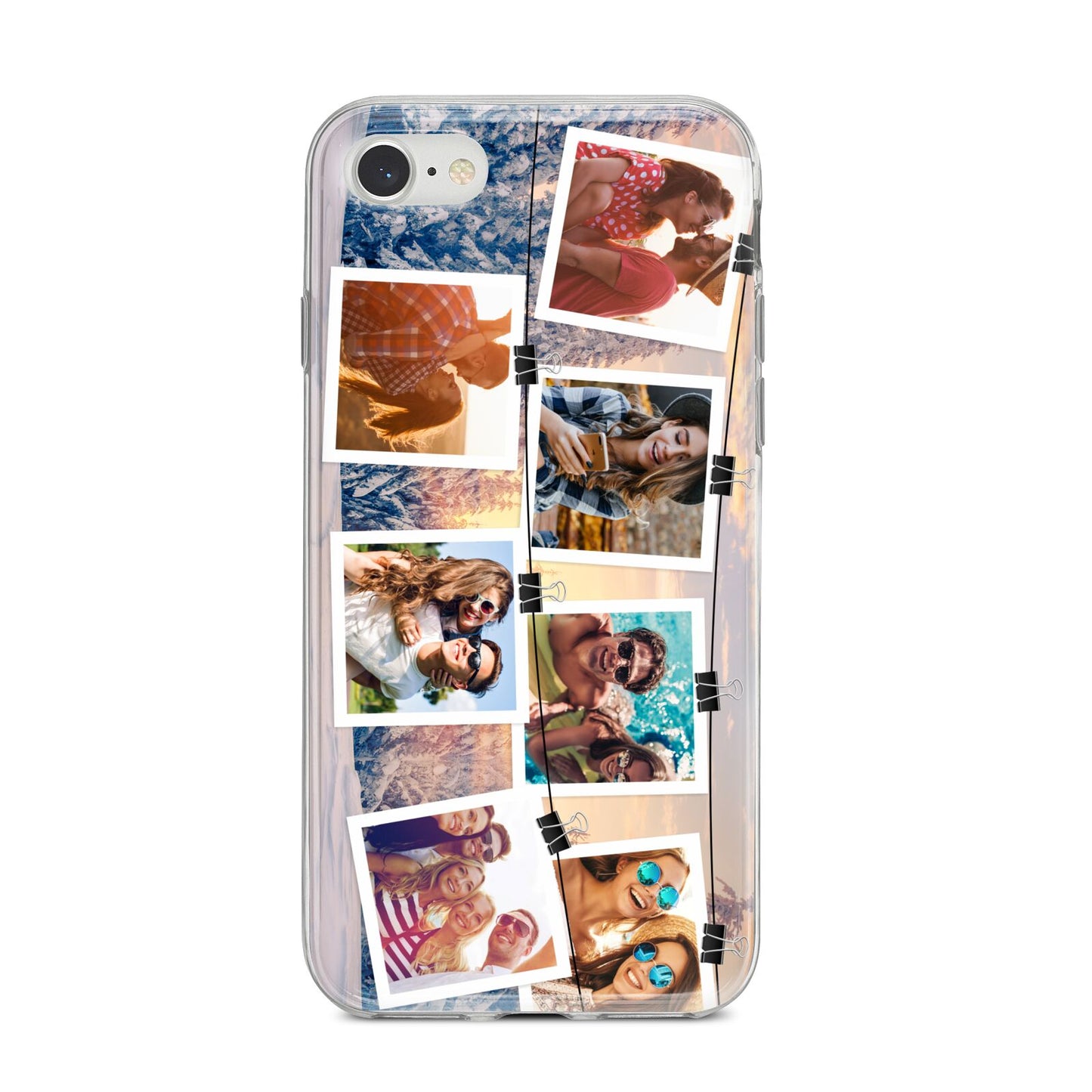 Photo Upload Montage iPhone 8 Bumper Case on Silver iPhone
