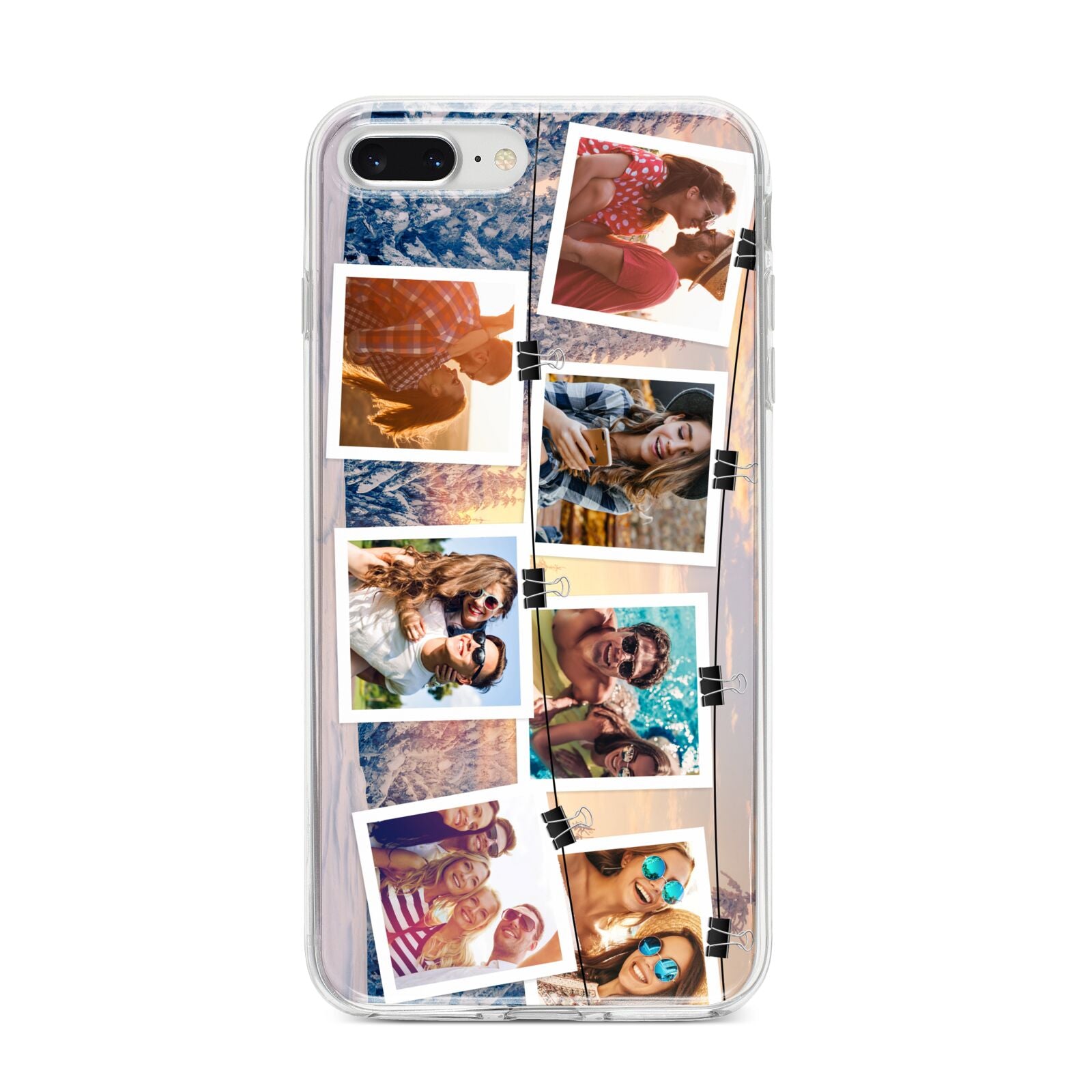 Photo Upload Montage iPhone 8 Plus Bumper Case on Silver iPhone