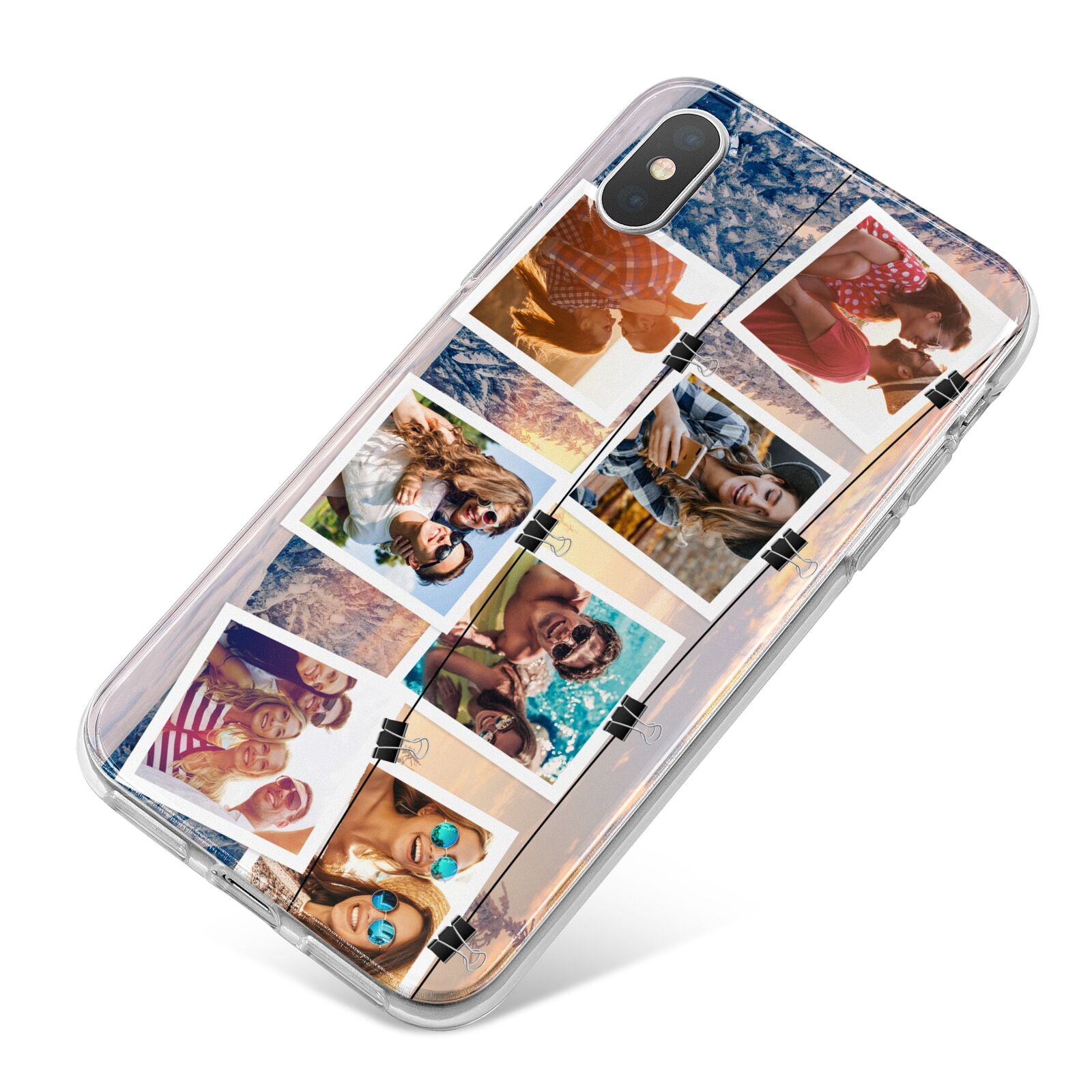 Photo Upload Montage iPhone X Bumper Case on Silver iPhone
