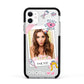Photo Upload with Text Apple iPhone 11 in White with Black Impact Case