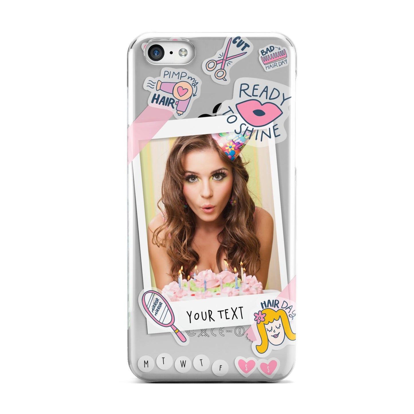 Photo Upload with Text Apple iPhone 5c Case