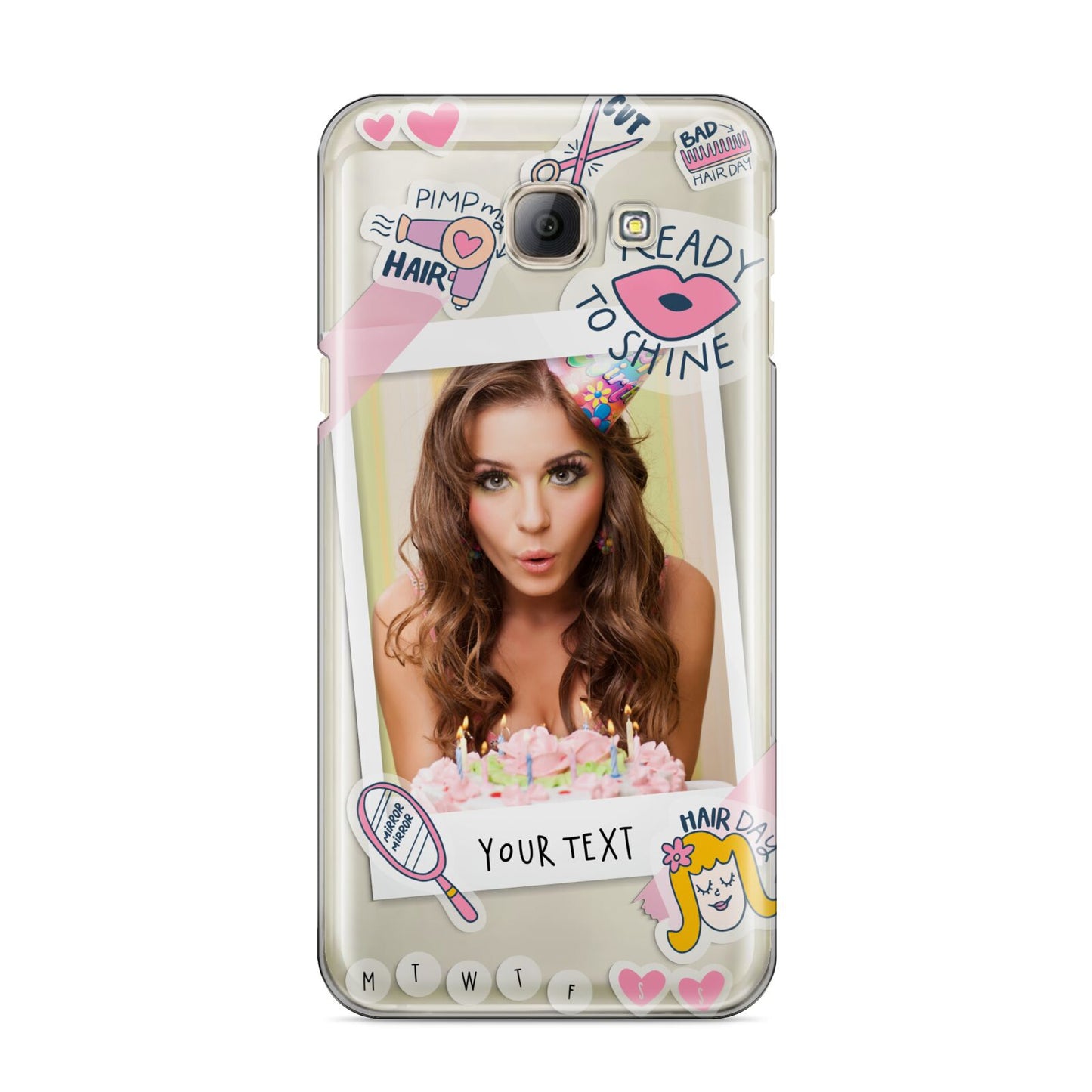 Photo Upload with Text Samsung Galaxy A8 2016 Case