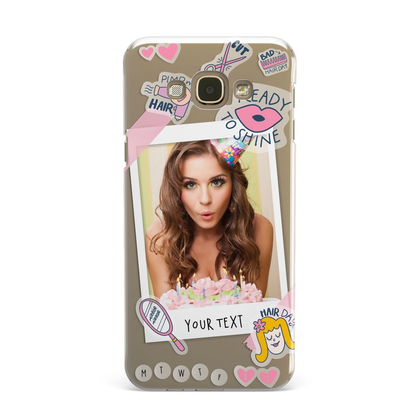 Photo Upload with Text Samsung Galaxy A8 Case