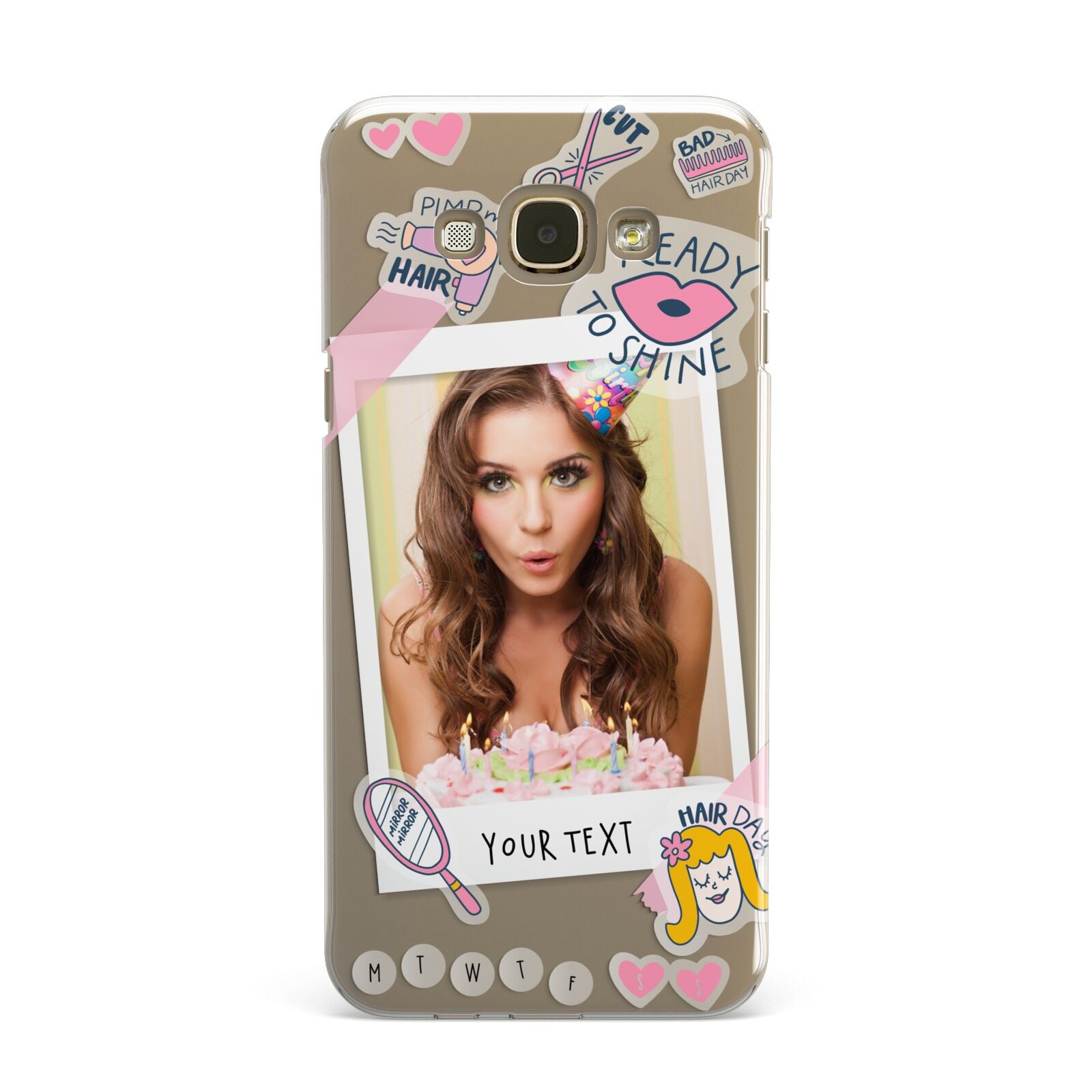 Photo Upload with Text Samsung Galaxy A8 Case