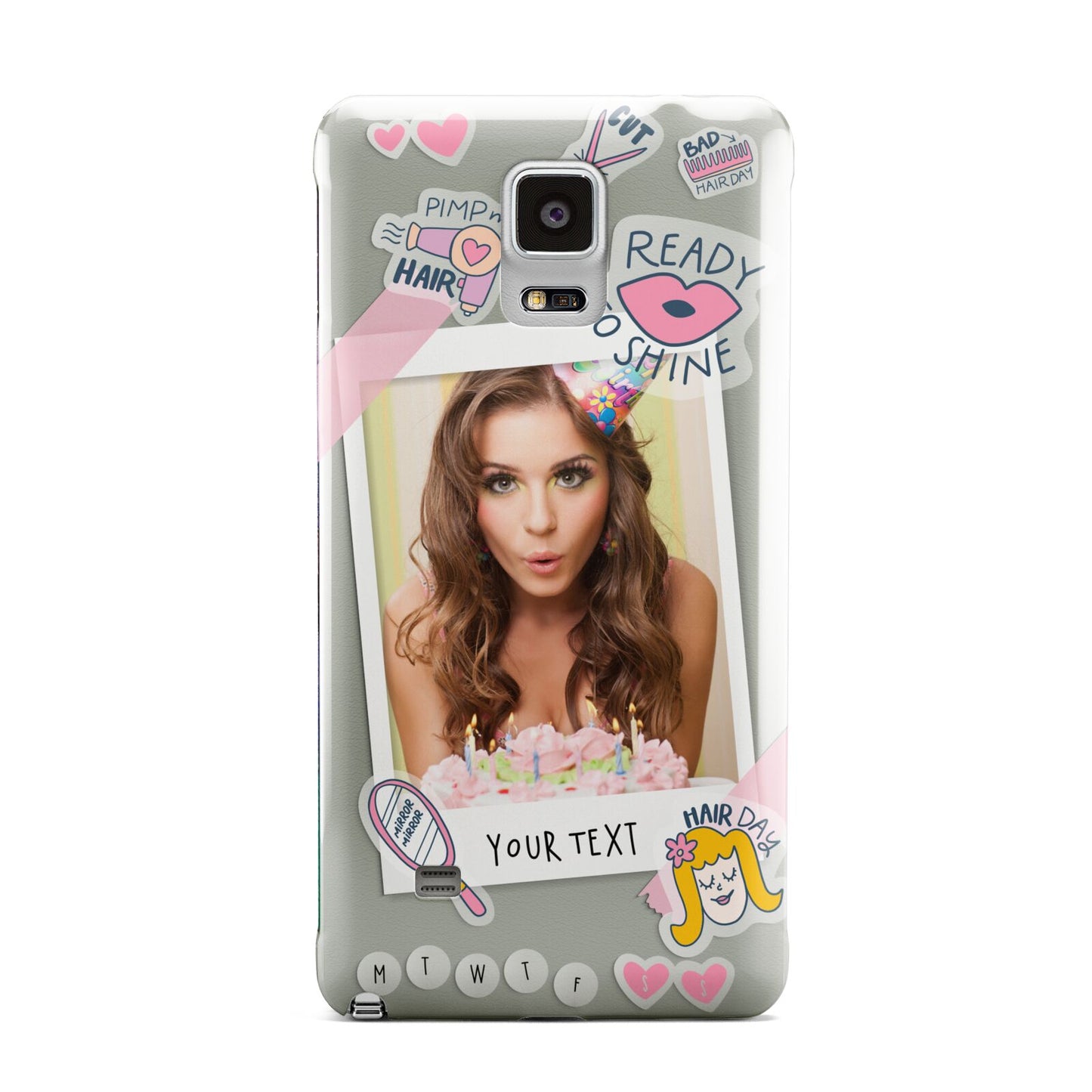 Photo Upload with Text Samsung Galaxy Note 4 Case
