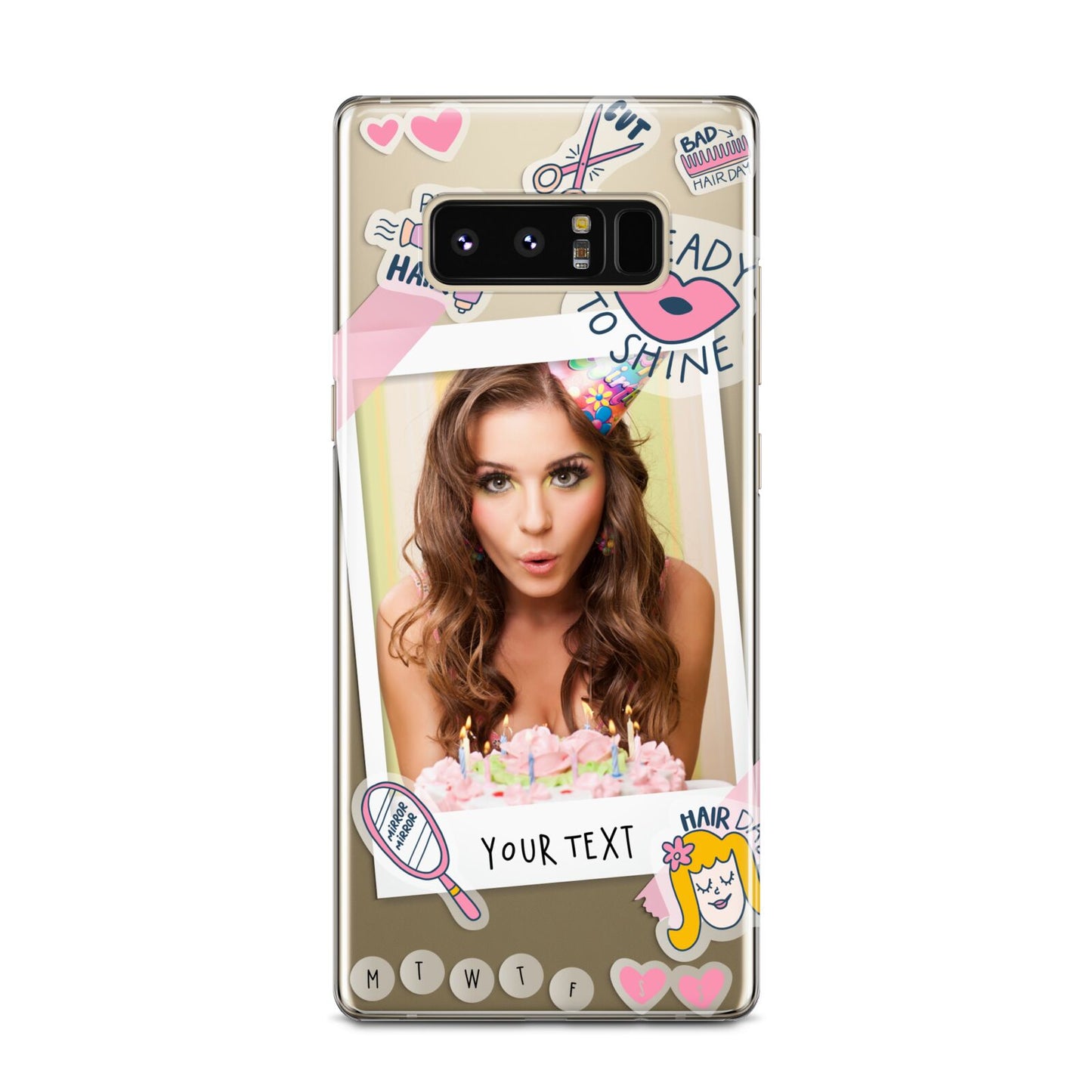 Photo Upload with Text Samsung Galaxy Note 8 Case
