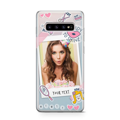 Photo Upload with Text Samsung Galaxy S10 Case