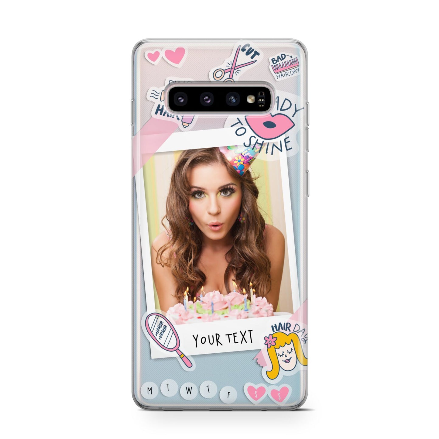 Photo Upload with Text Samsung Galaxy S10 Case