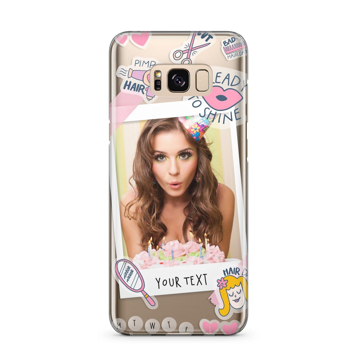 Photo Upload with Text Samsung Galaxy S8 Plus Case