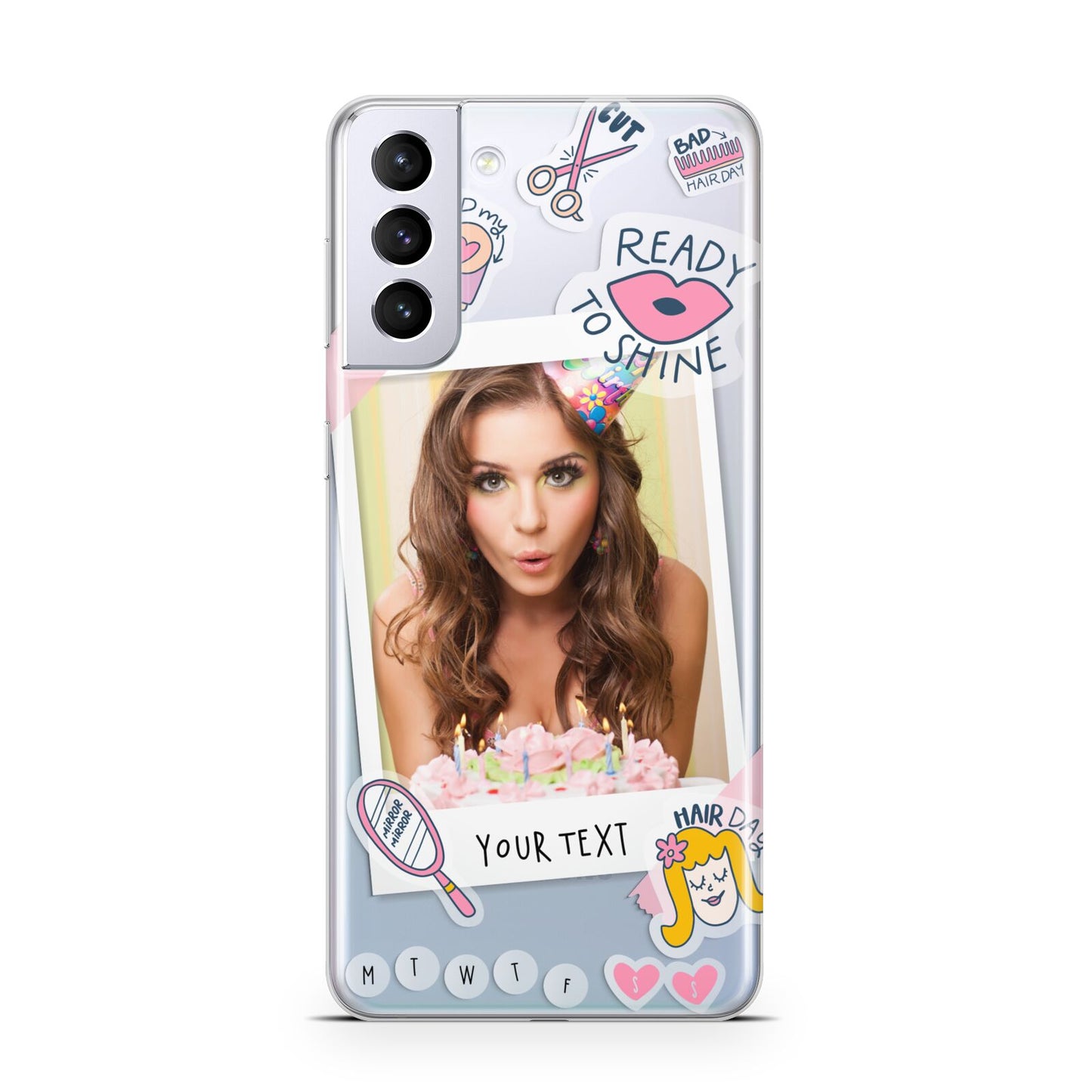 Photo Upload with Text Samsung S21 Plus Phone Case