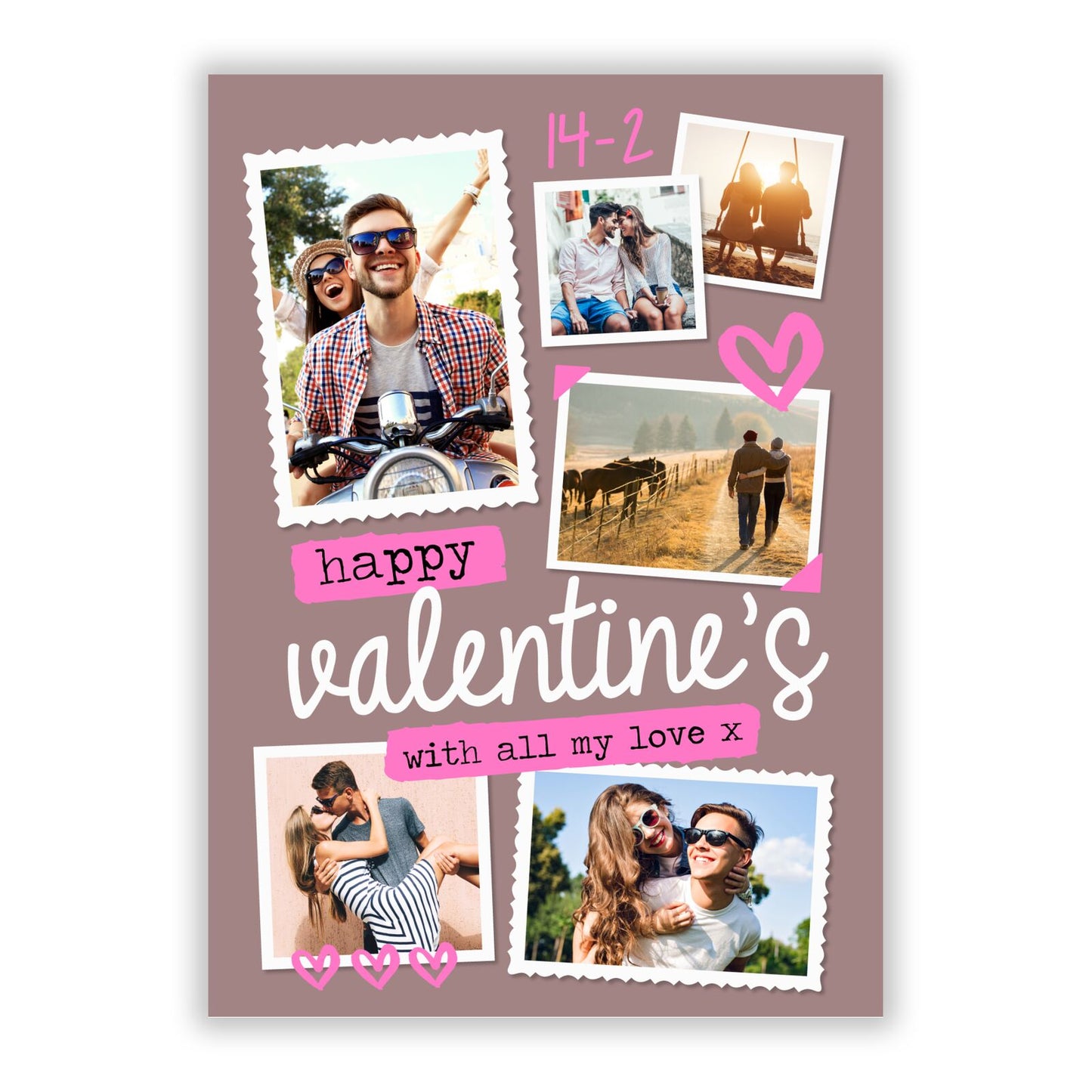 Photo Valentines A5 Flat Greetings Card