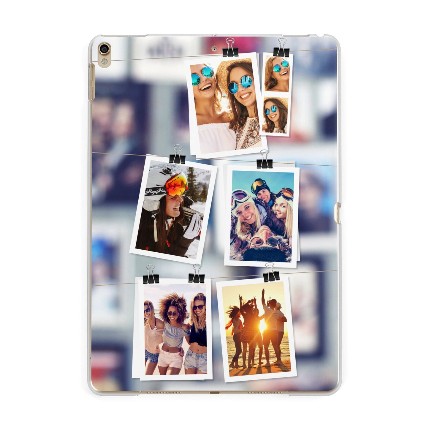 Photo Wall Montage Upload Apple iPad Gold Case