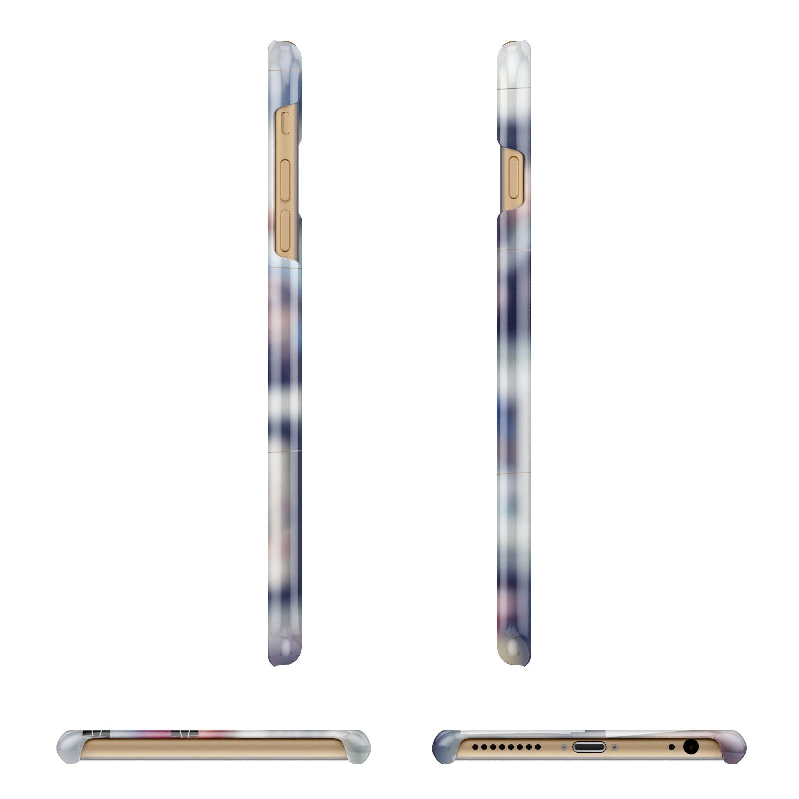 Photo Wall Montage Upload Apple iPhone 6 Plus 3D Wrap Snap Case Angled Images