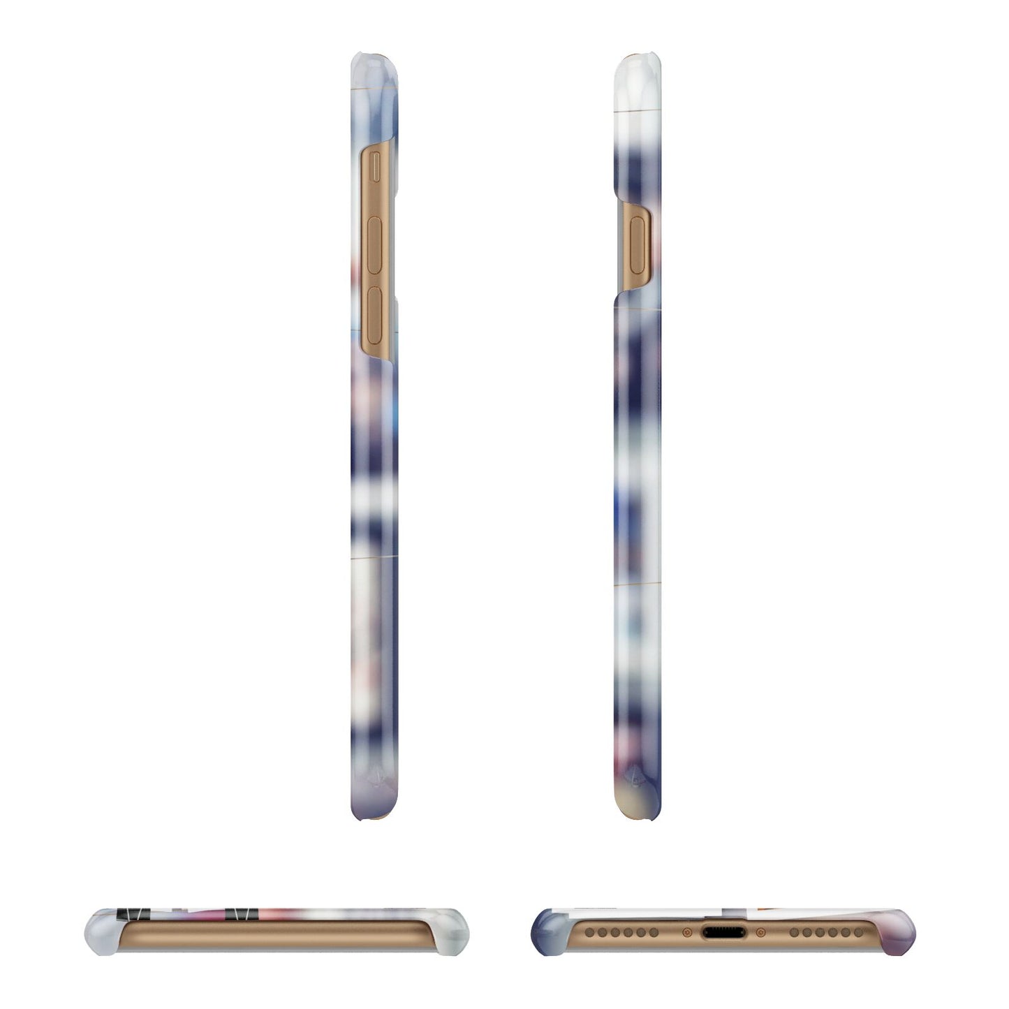 Photo Wall Montage Upload Apple iPhone 7 8 3D Wrap Snap Case Angled Images