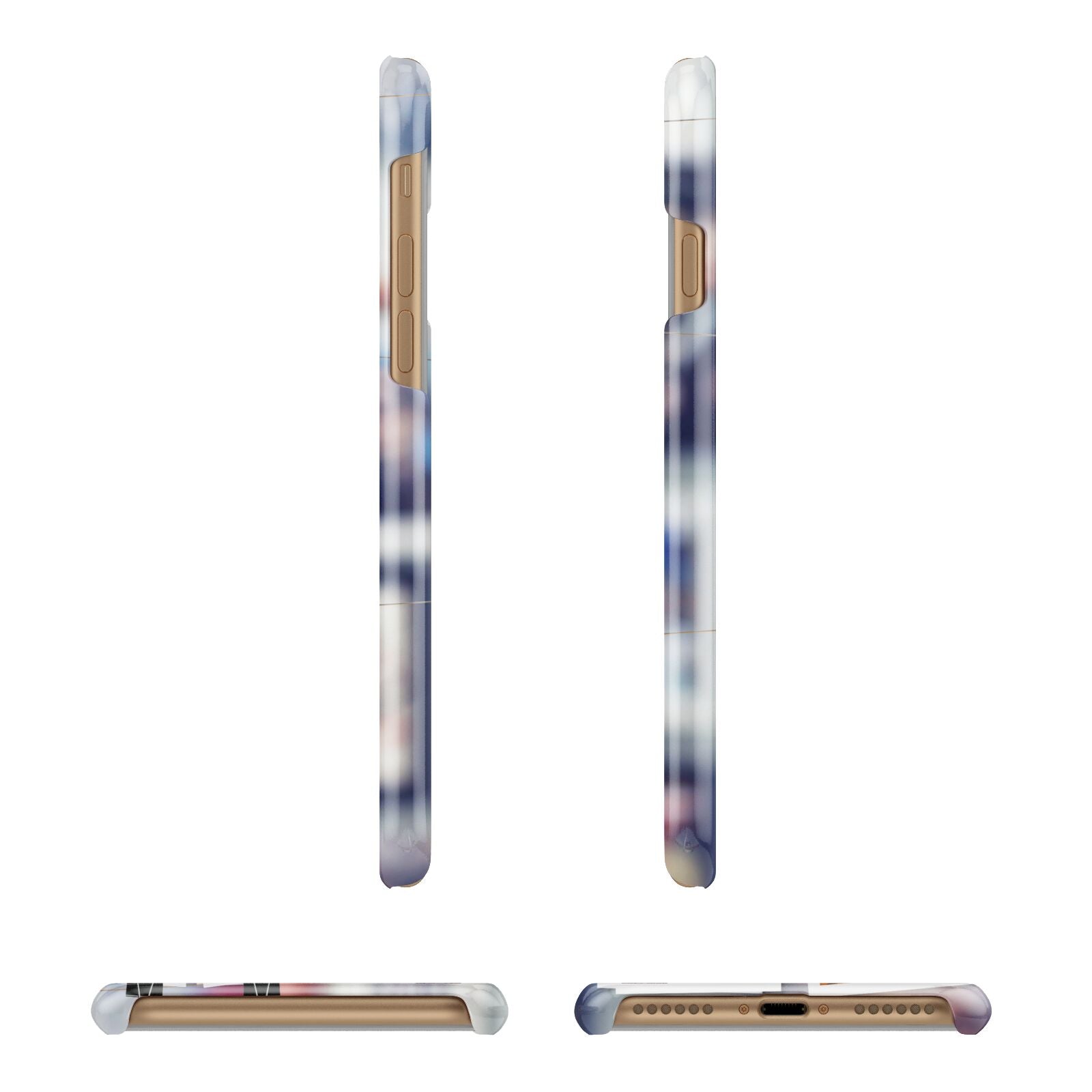 Photo Wall Montage Upload Apple iPhone 7 8 3D Wrap Snap Case Angled Images