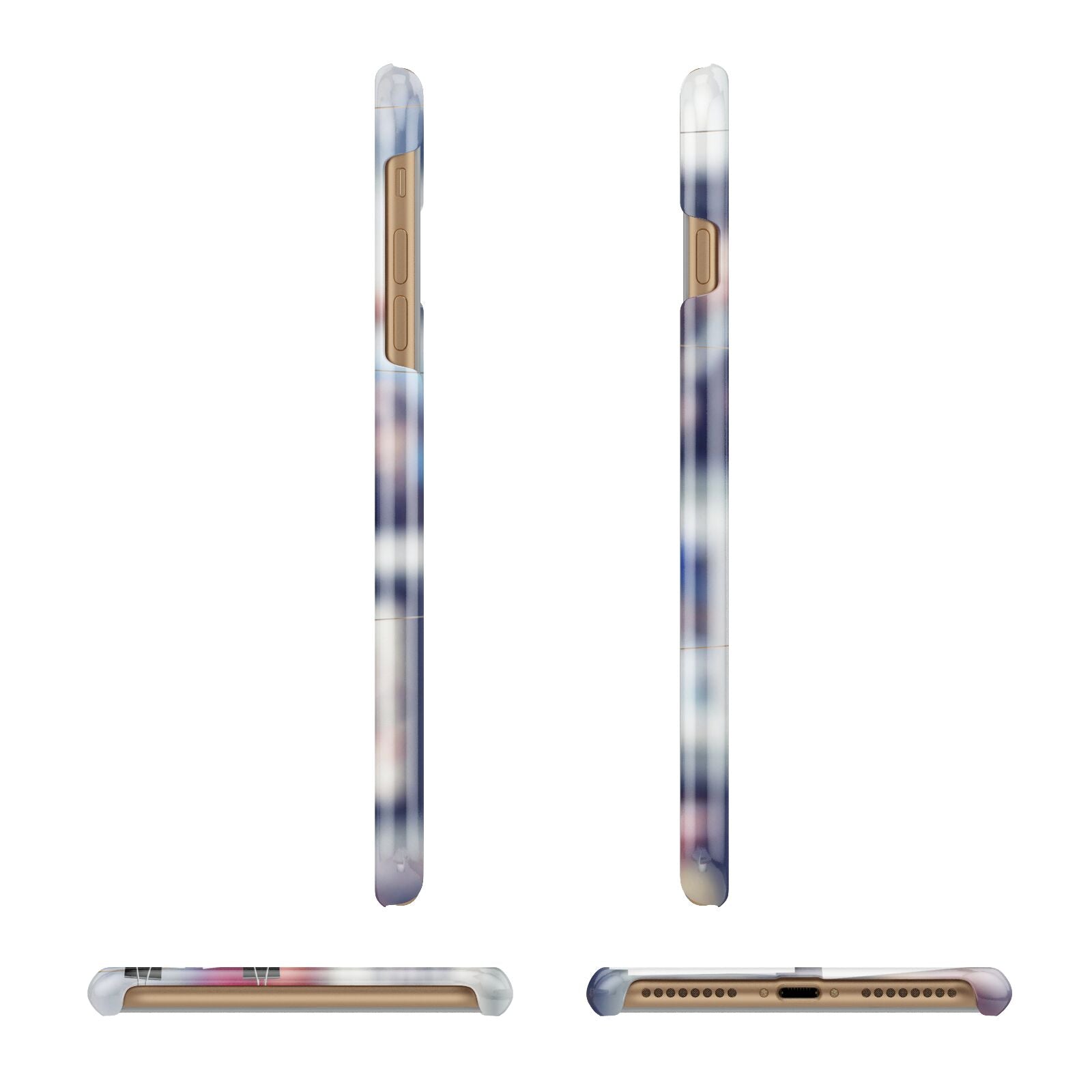 Photo Wall Montage Upload Apple iPhone 7 Plus 3D Wrap Snap Case Angled Images