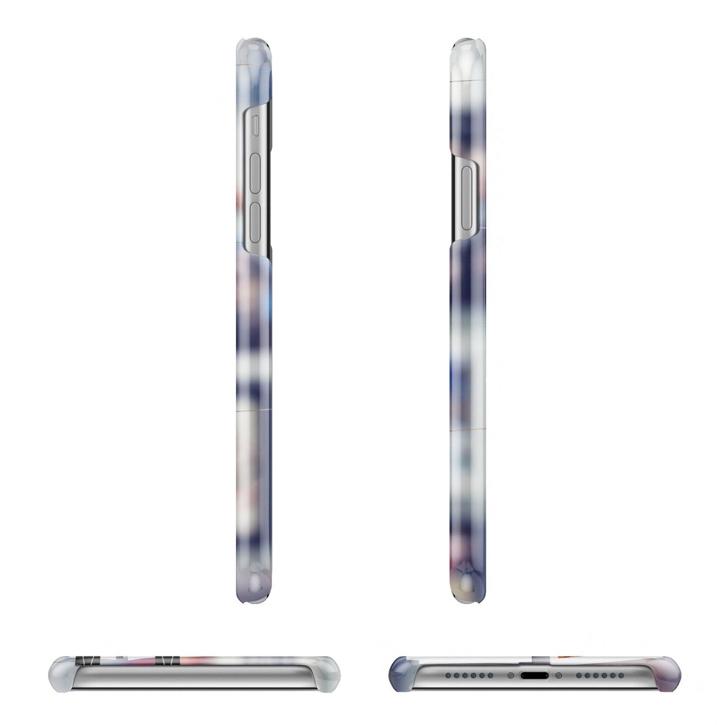 Photo Wall Montage Upload Apple iPhone XR 3D Wrap Snap Case Angled Images on White Phone