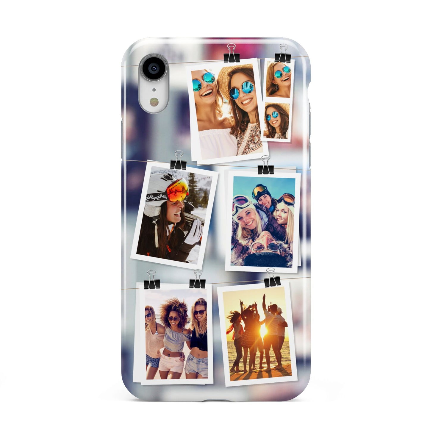 Photo Wall Montage Upload Apple iPhone XR White 3D Tough Case