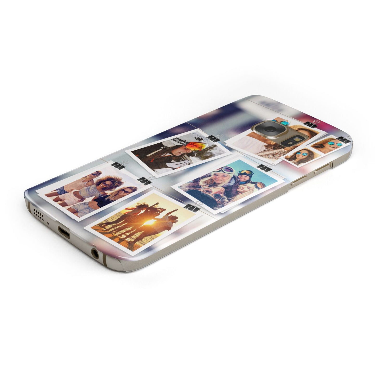 Photo Wall Montage Upload Protective Samsung Galaxy Case Angled Image