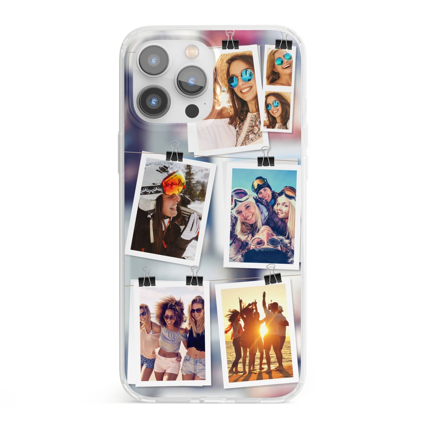 Photo Wall Montage Upload iPhone 13 Pro Max Clear Bumper Case
