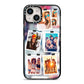 Photo Wall Montage Upload iPhone 14 Black Impact Case on Silver phone
